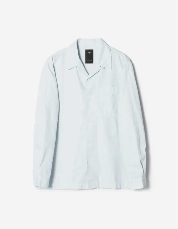 7101 L/S Camp Collar Shirt Ice Blue sold by Maharishi