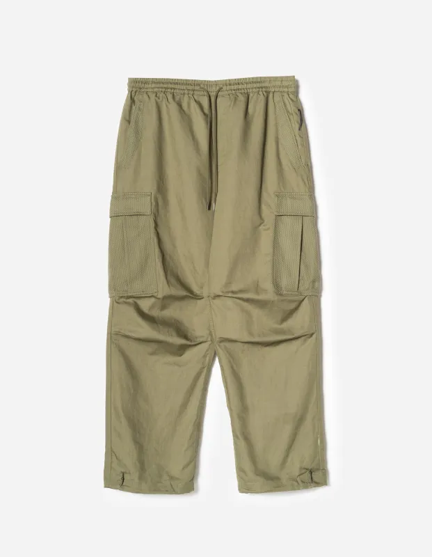 7110 Hemp Utility Cargo Track Pants Olive OG-107F made by Maharishi