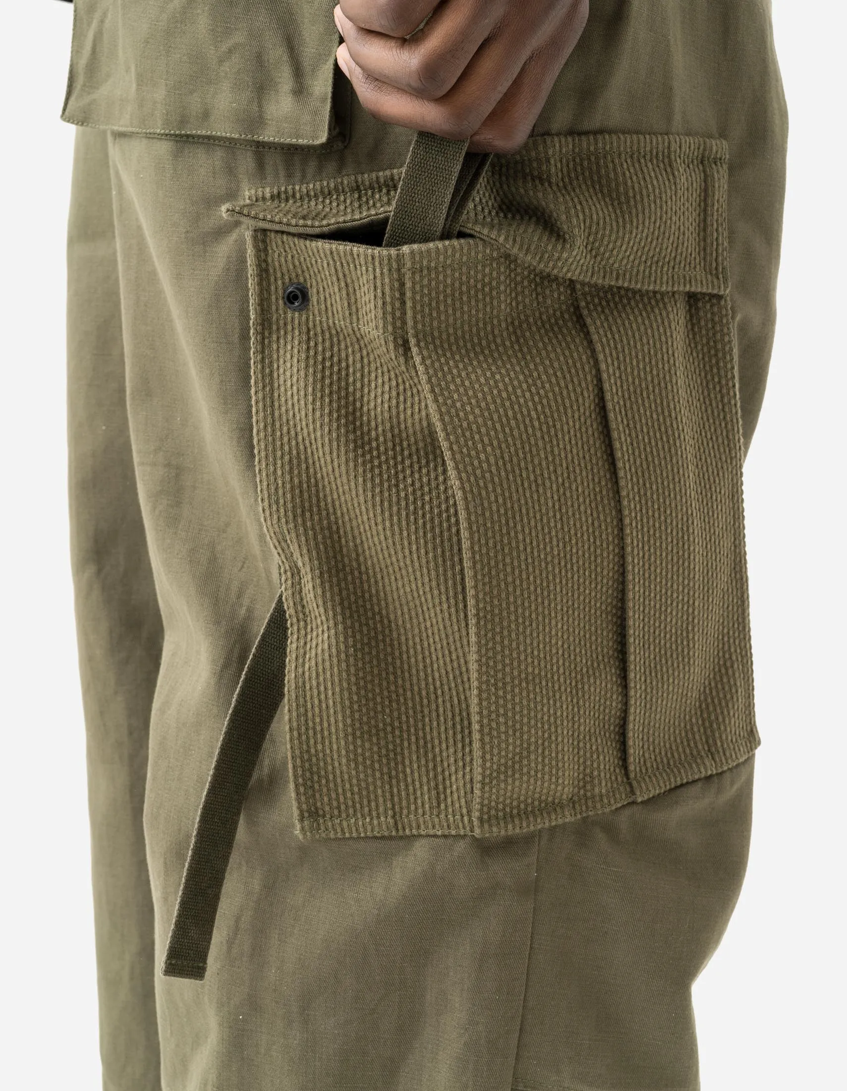7110 Hemp Utility Cargo Track Pants Olive OG-107F sold by Maharishi product image thumbnail 5