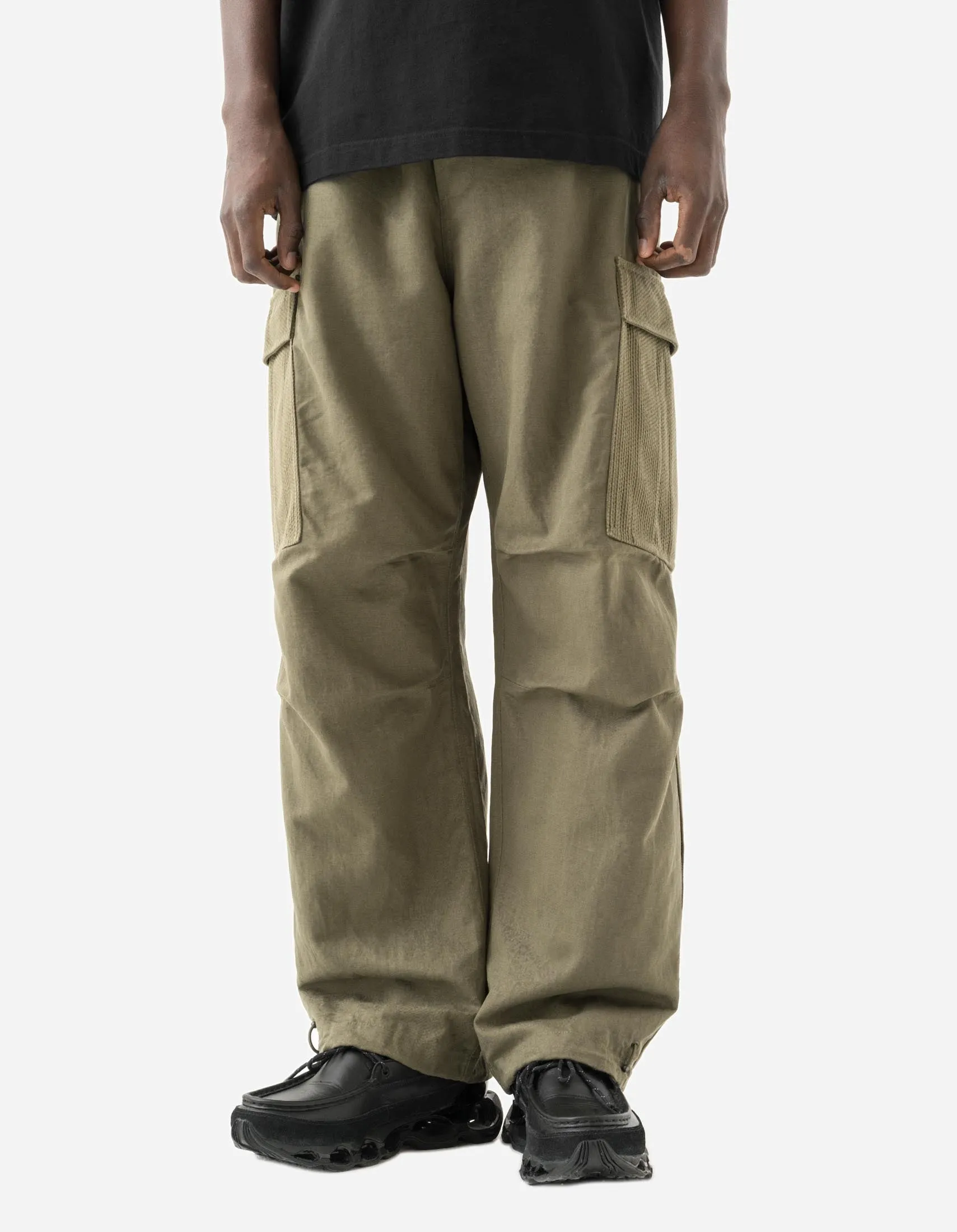 7110 Hemp Utility Cargo Track Pants Olive OG-107F sold by Maharishi product image thumbnail 2