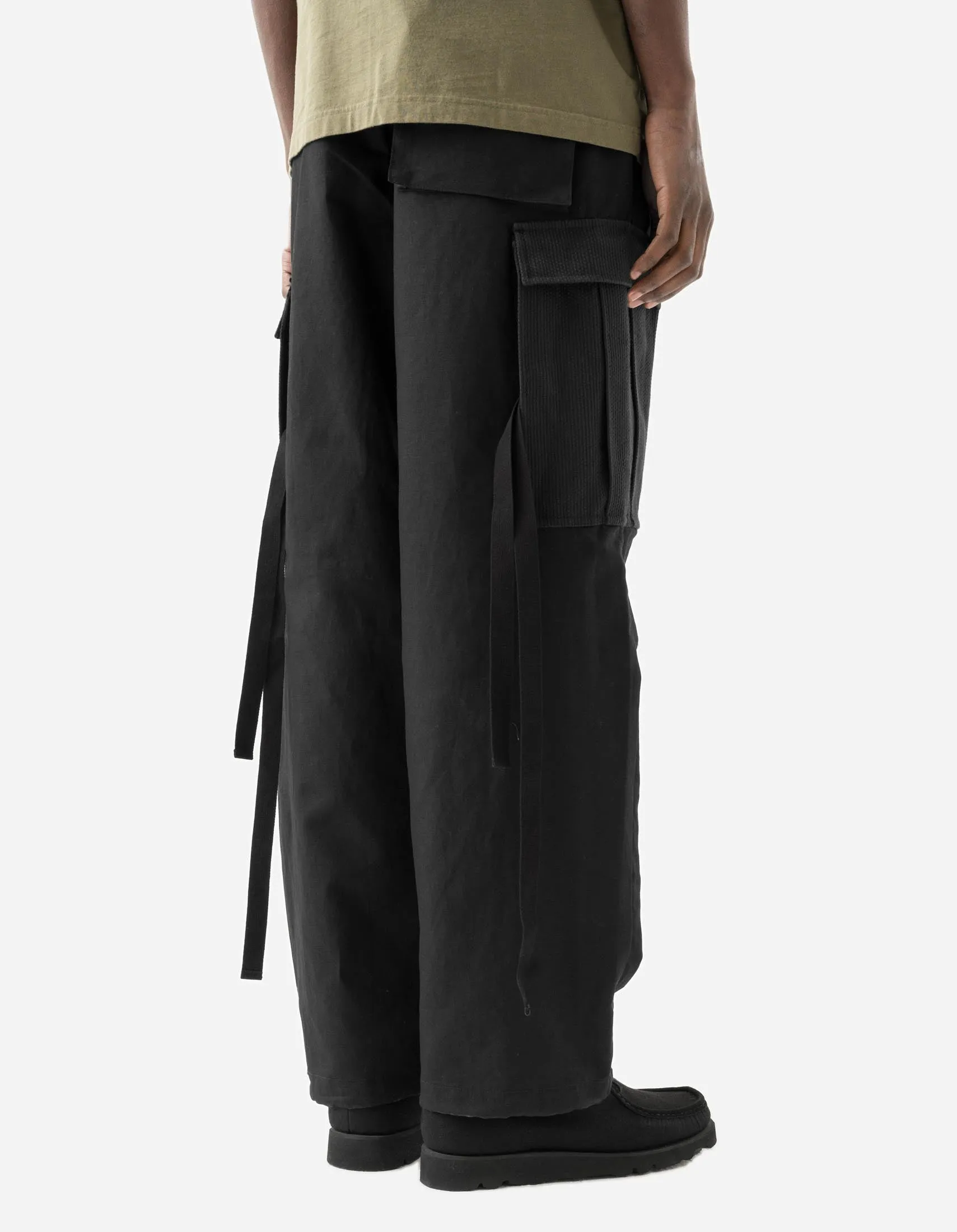 7110 Hemp Utility Cargo Track Pants Black sold by Maharishi product image thumbnail 3