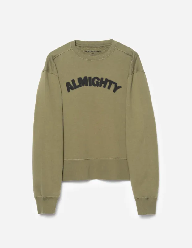 7124 Almighty Vintage Crew Sweat Olive OG-107F sold by Maharishi