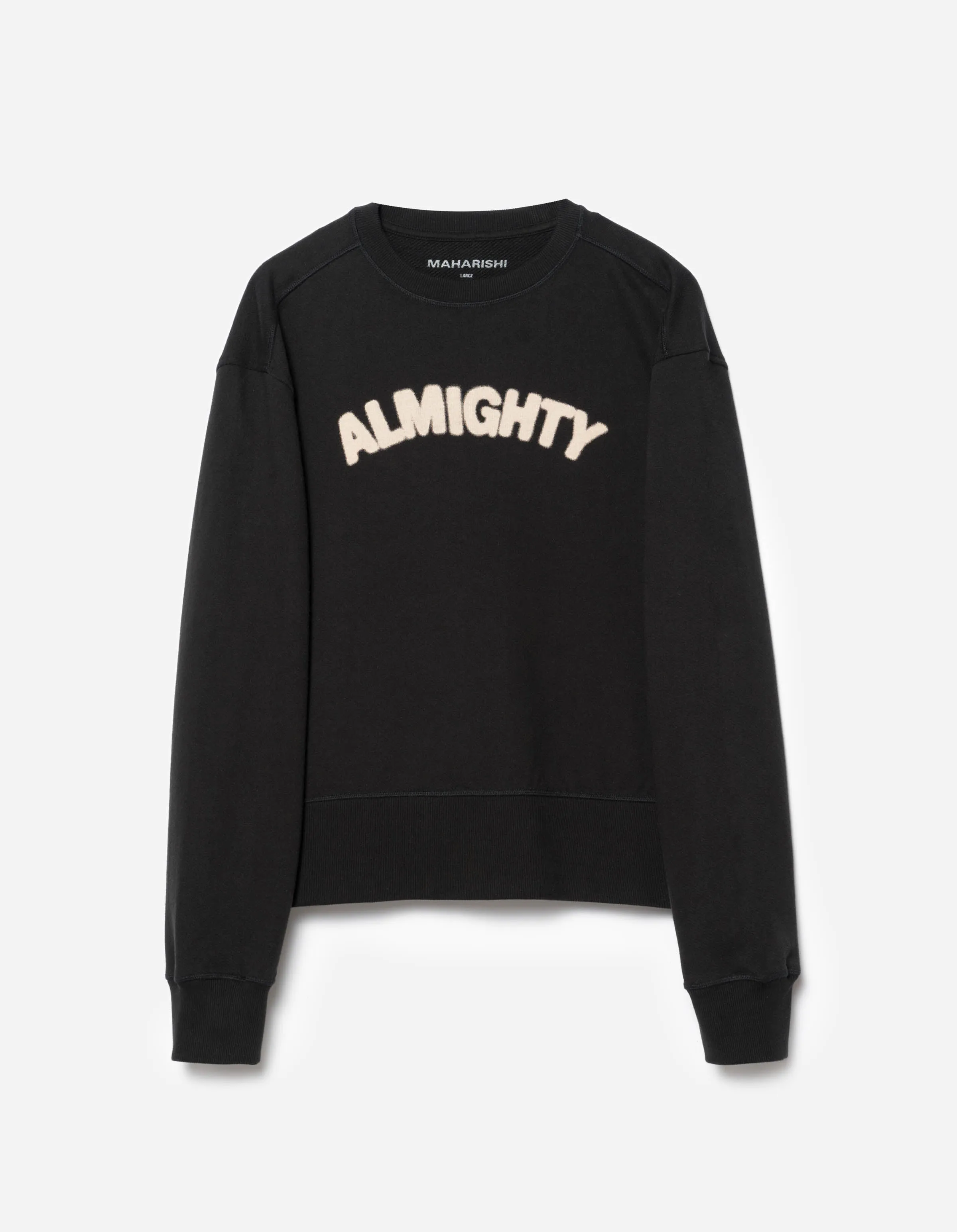7124 Almighty Vintage Crew Sweat Black sold by Maharishi