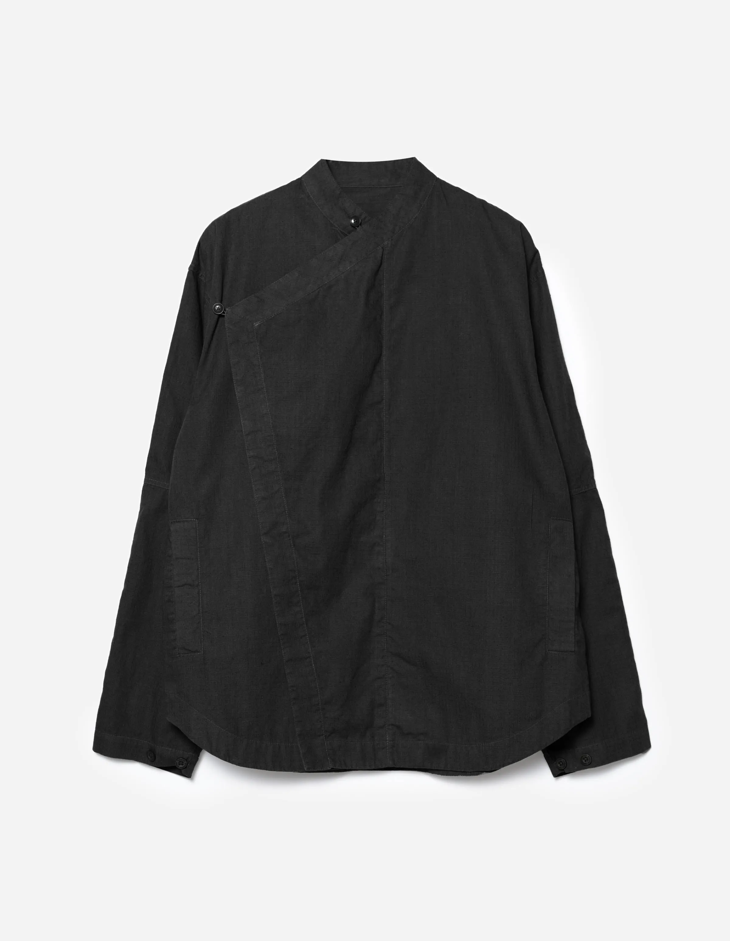 7080 Asym Hanbok L/S Shirt Black sold by Maharishi