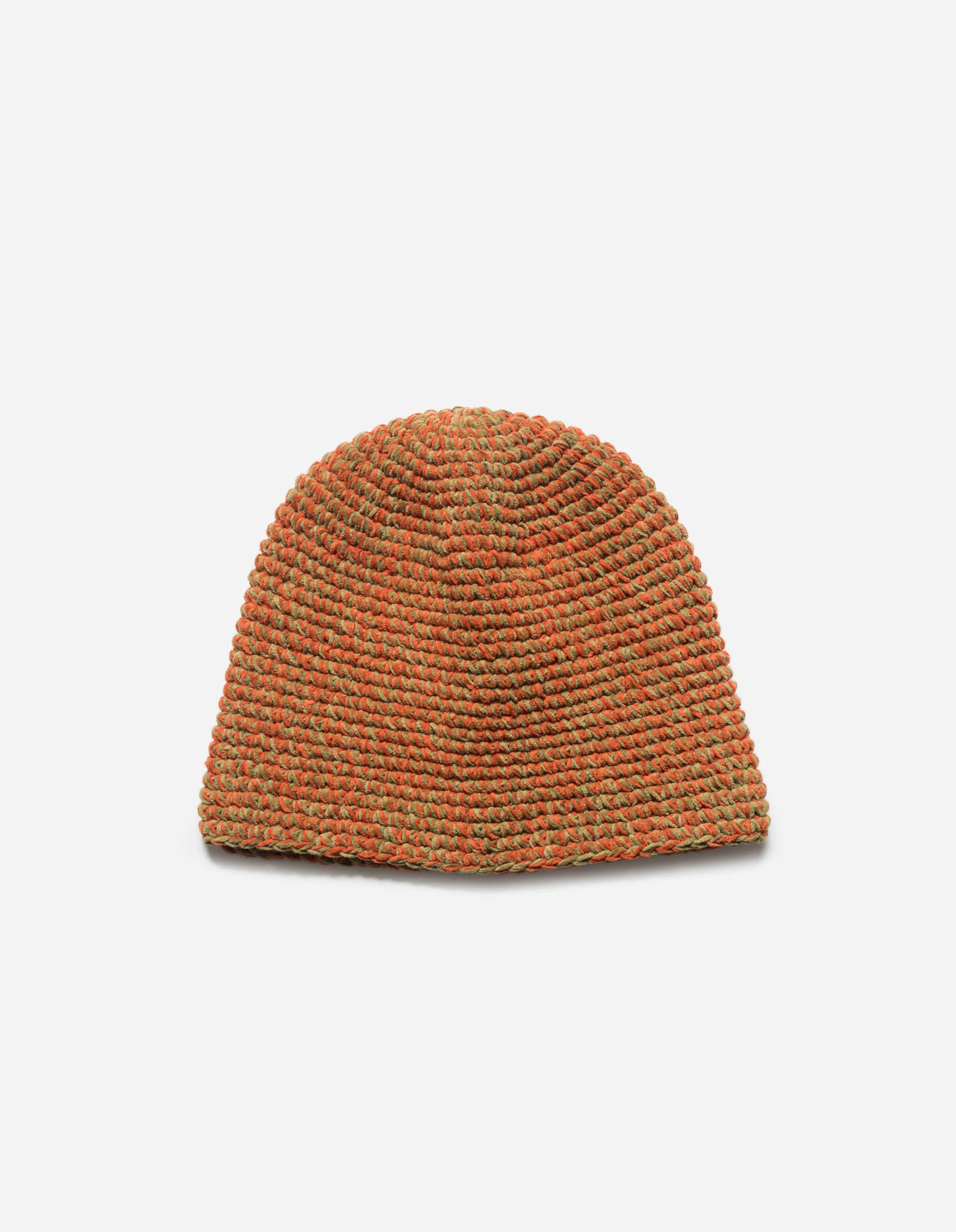 7292 Maharishi Crochet Beanie Orange/Khaki sold by Maharishi