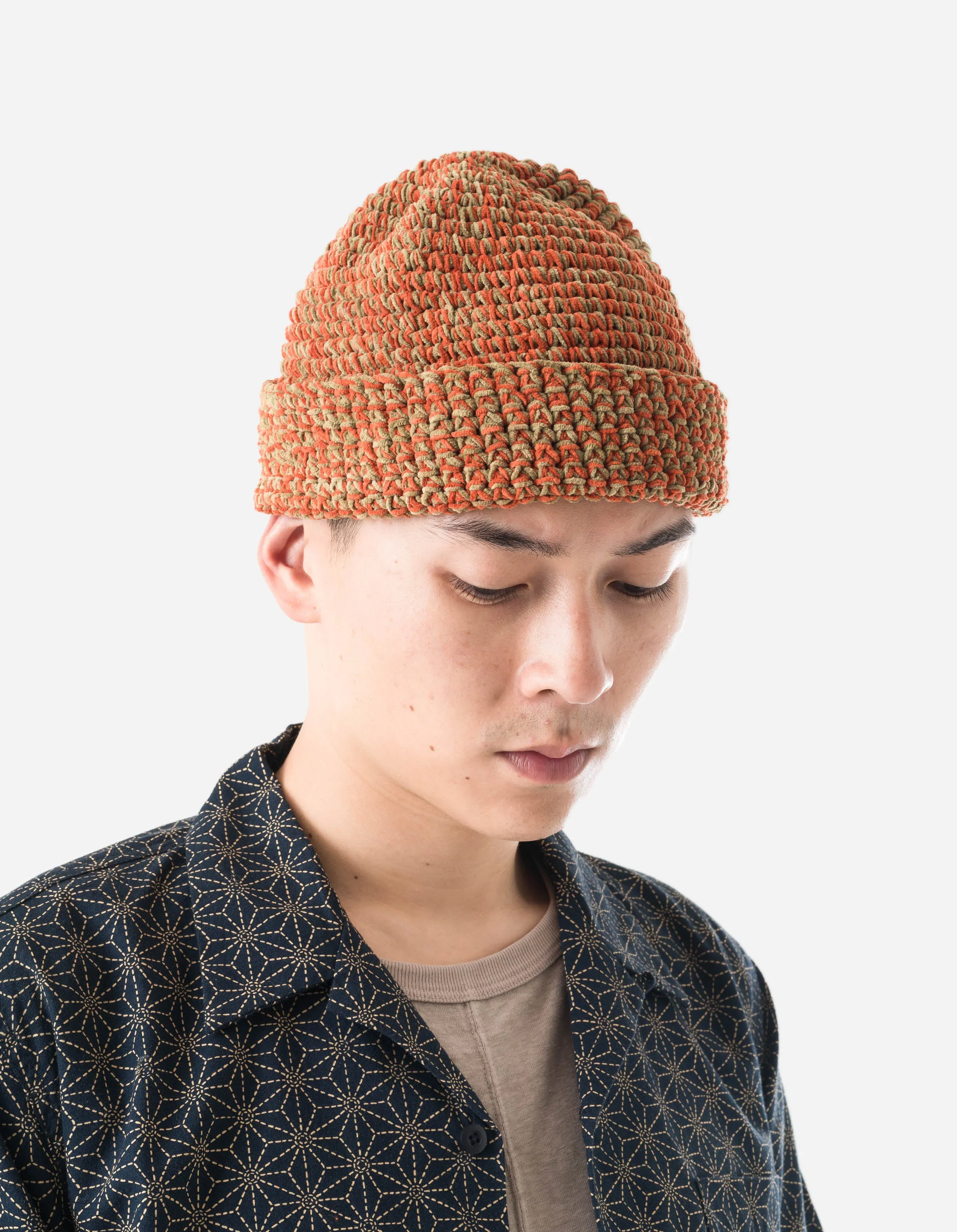 7292 Maharishi Crochet Beanie Orange/Khaki sold by Maharishi product image thumbnail 2