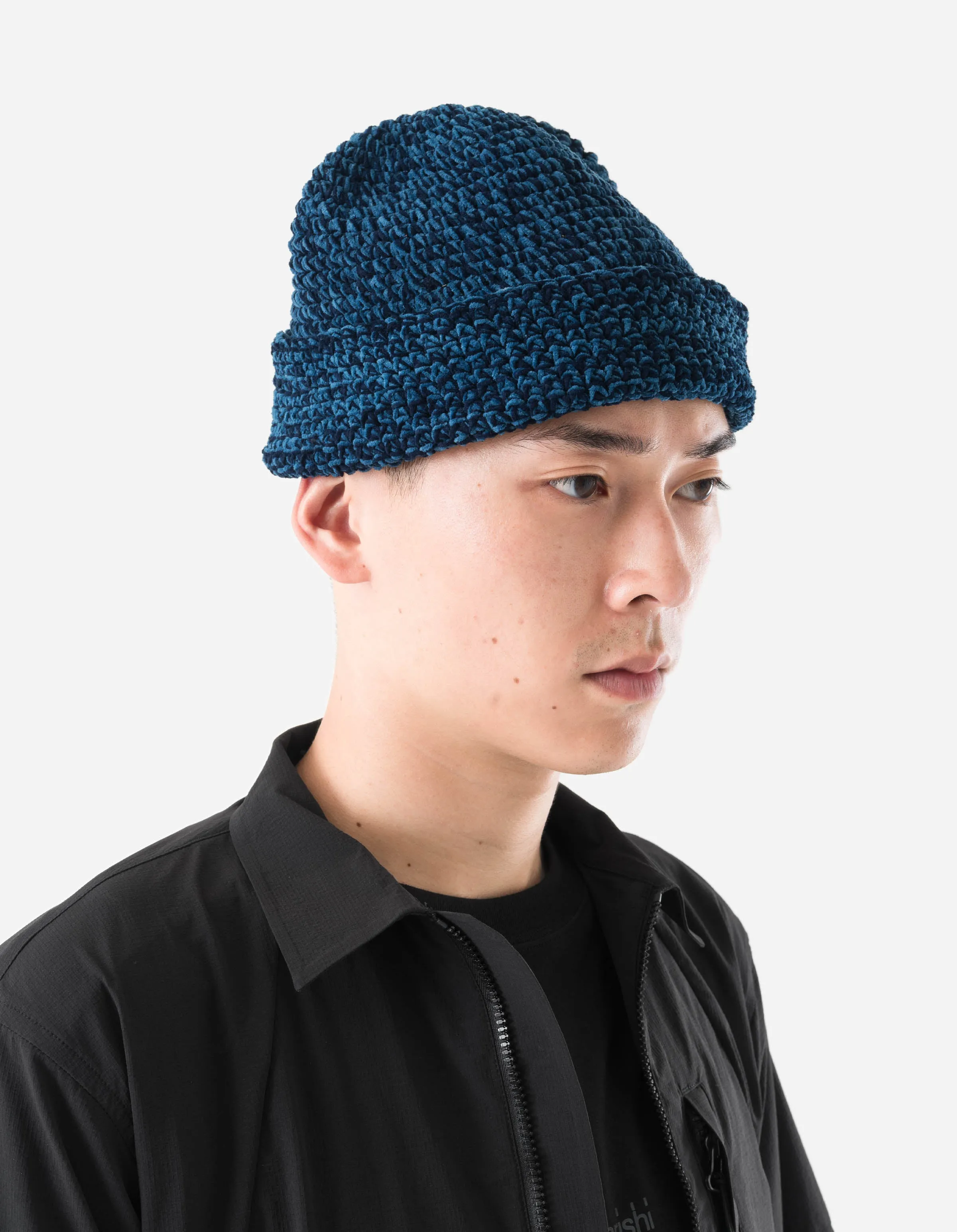 7292 Maharishi Crochet Beanie Indigo Blue/Light Indigo sold by Maharishi product image thumbnail 2