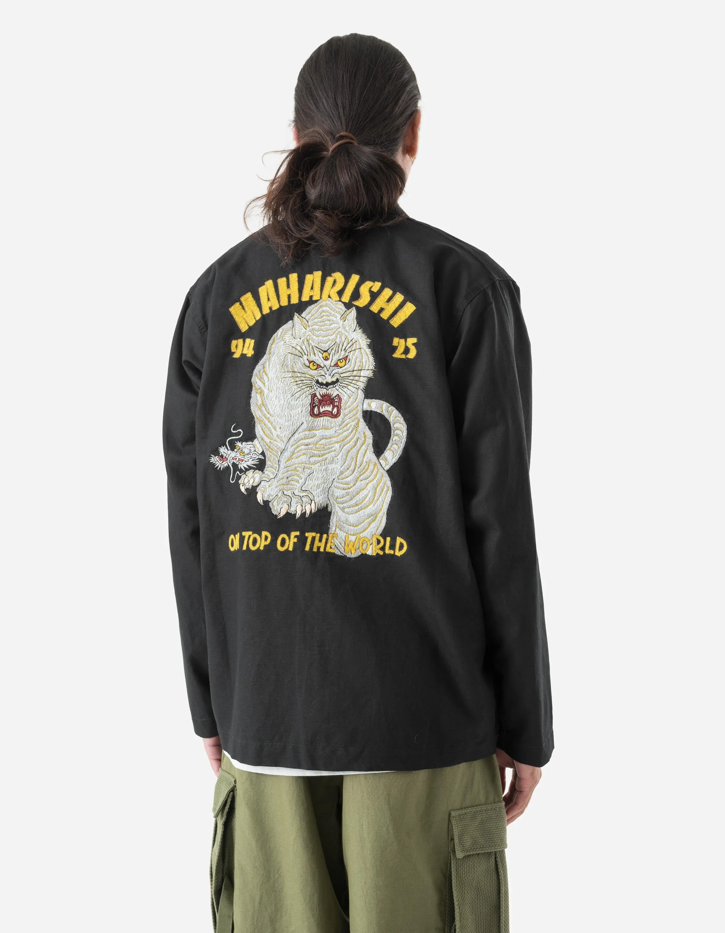 7093 Sno Panthers Embroidered Hanten Shirt Black sold by Maharishi product image thumbnail 5
