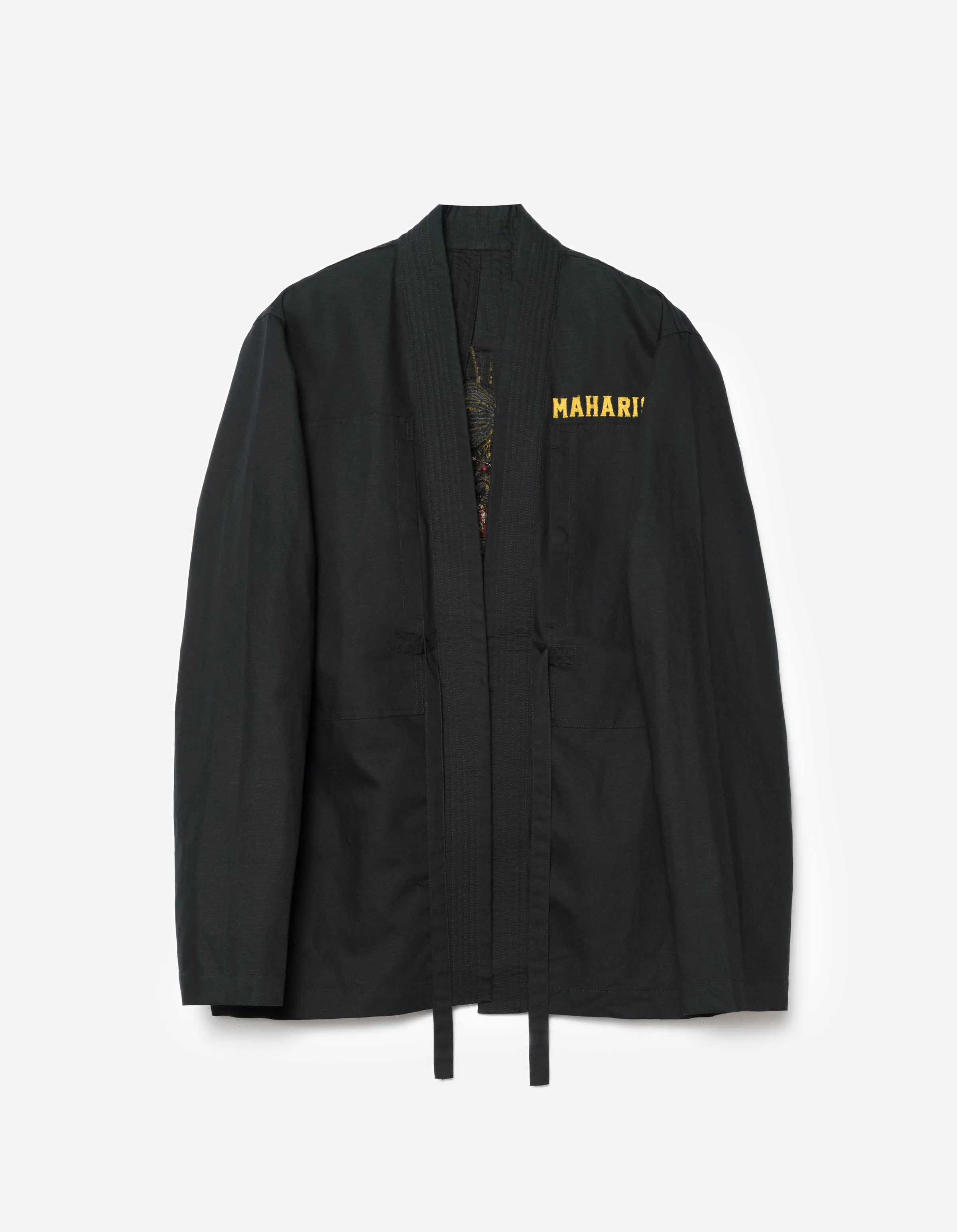 7093 Sno Panthers Embroidered Hanten Shirt Black sold by Maharishi product image thumbnail 2
