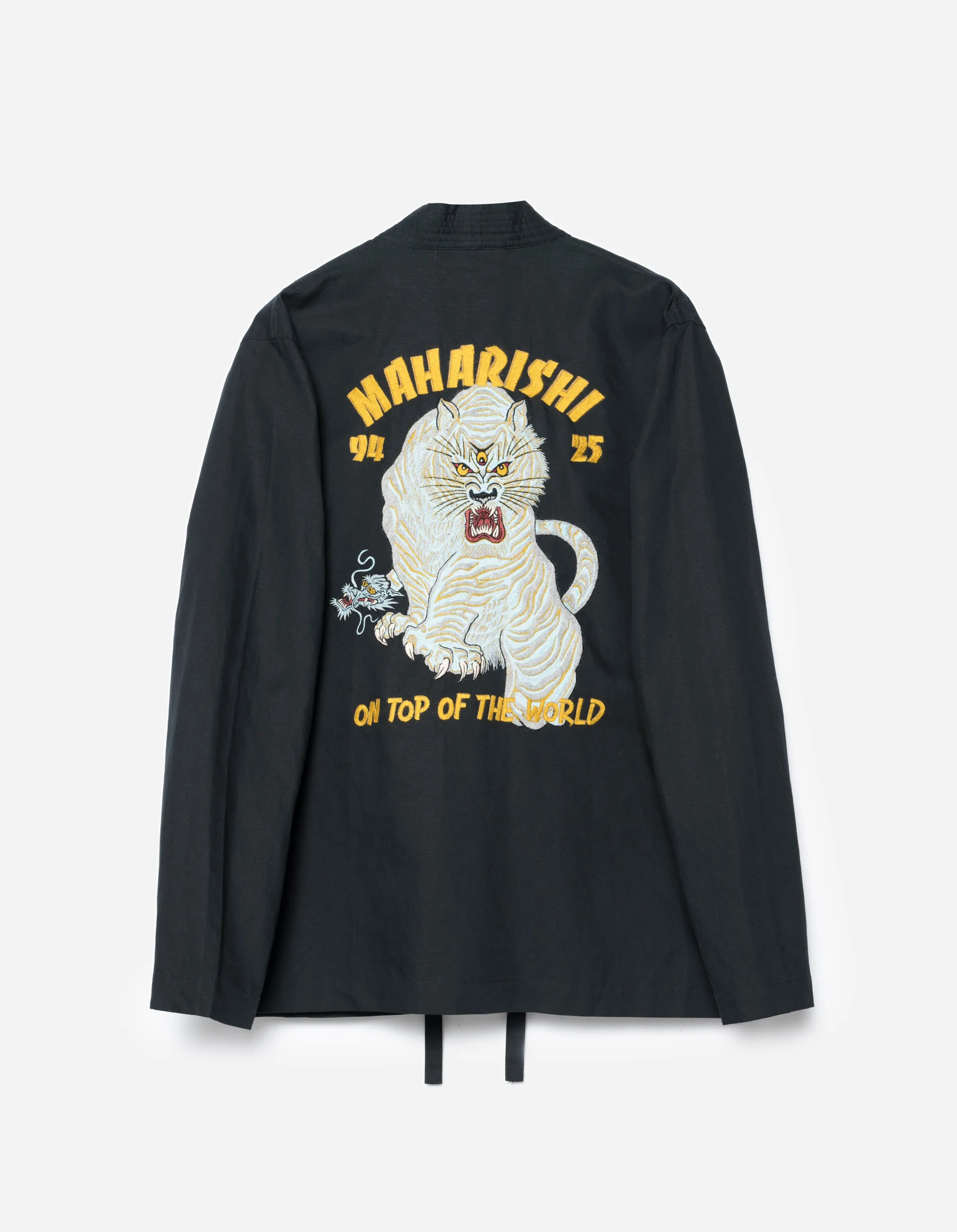 7093 Sno Panthers Embroidered Hanten Shirt Black sold by Maharishi