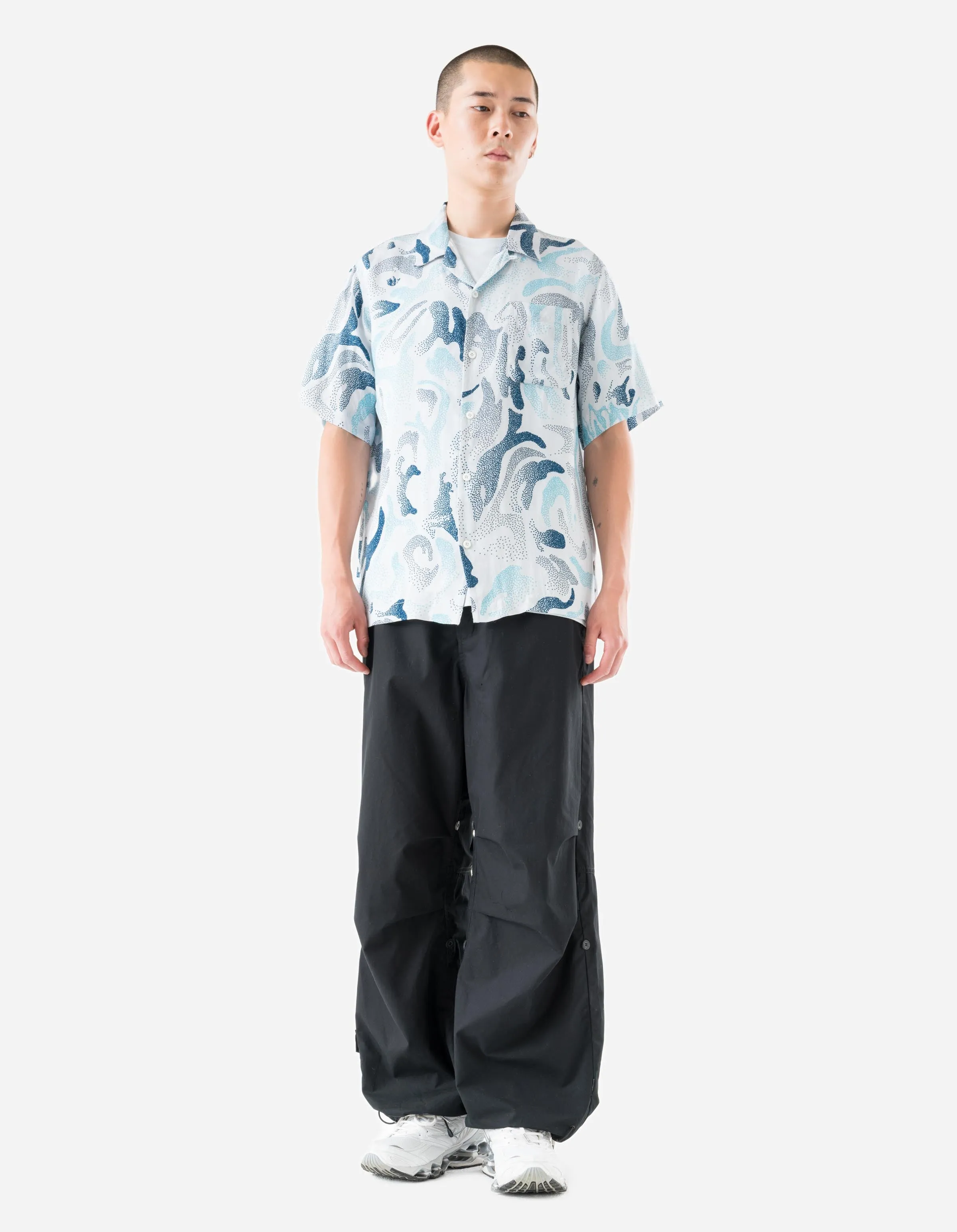 7084 DPM: KorOm Camp Collar S/S Shirt Ice Blue sold by Maharishi product image thumbnail 3