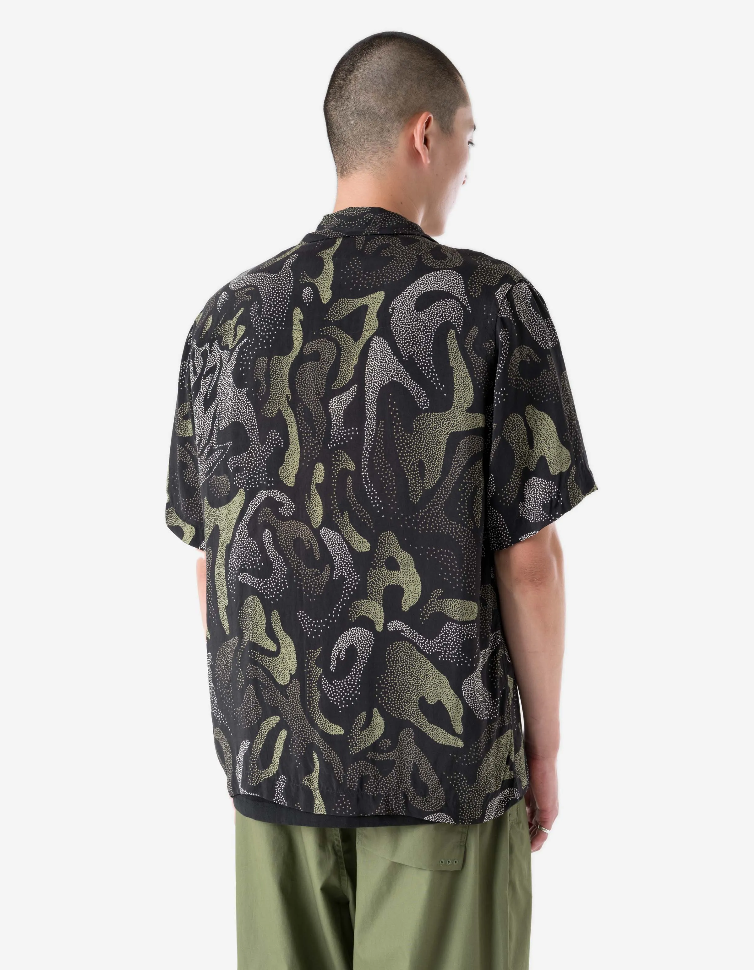 7084 DPM: KorOm Camp Collar S/S Shirt Black sold by Maharishi product image thumbnail 4