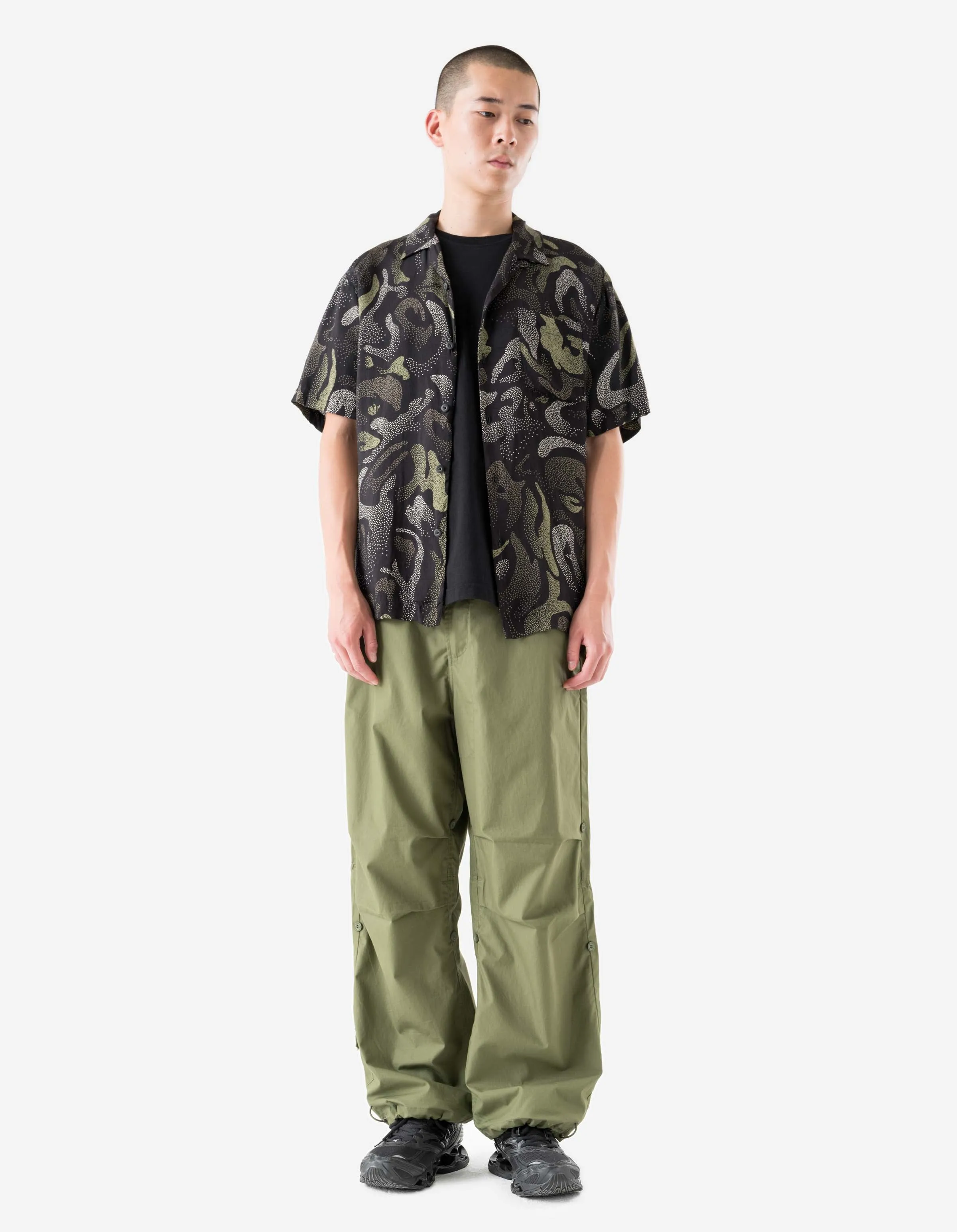 7084 DPM: KorOm Camp Collar S/S Shirt Black sold by Maharishi product image thumbnail 2