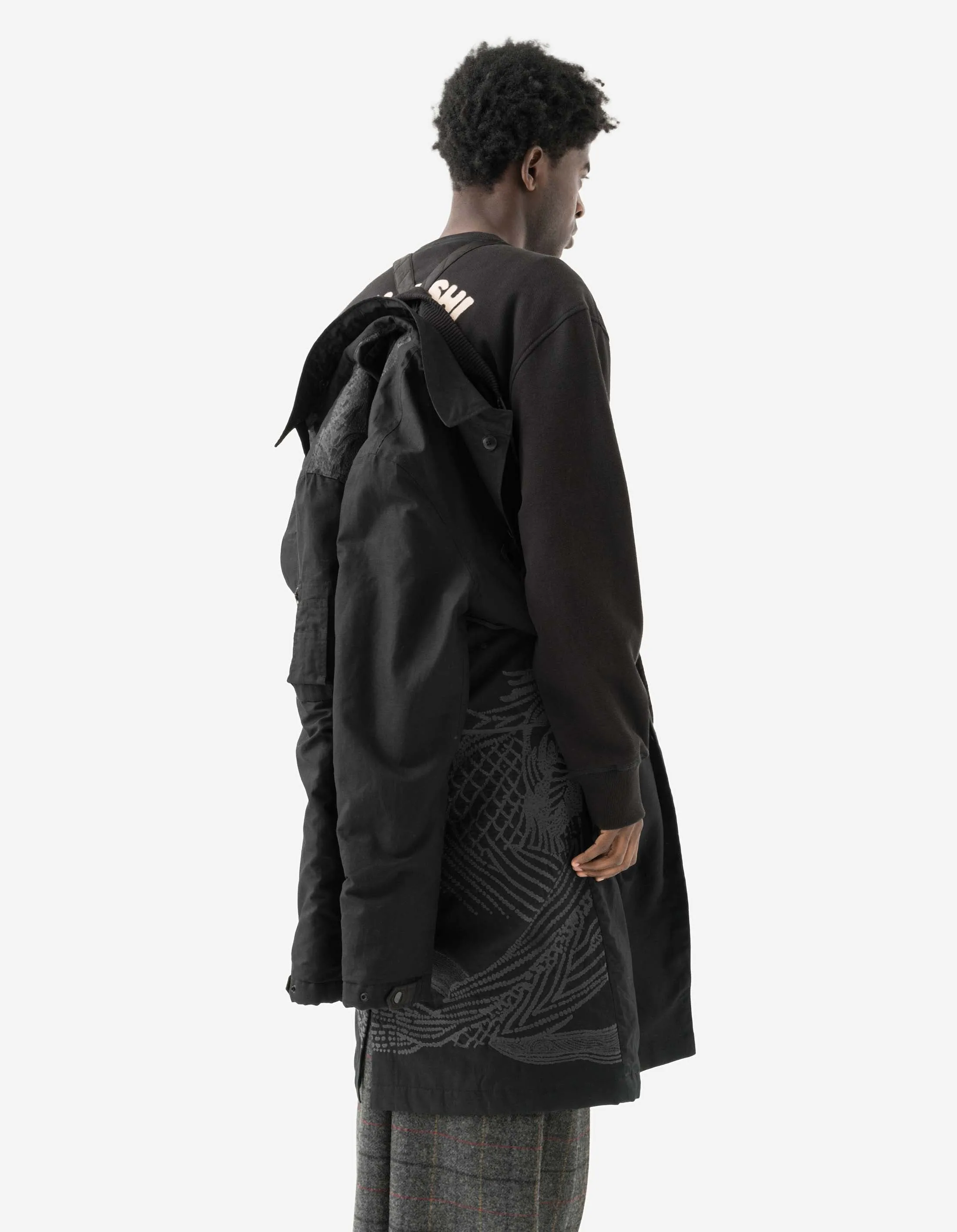 2210 Linear Snow Dragon Embroidered MA Mac Coat Black sold by Maharishi product image thumbnail 3