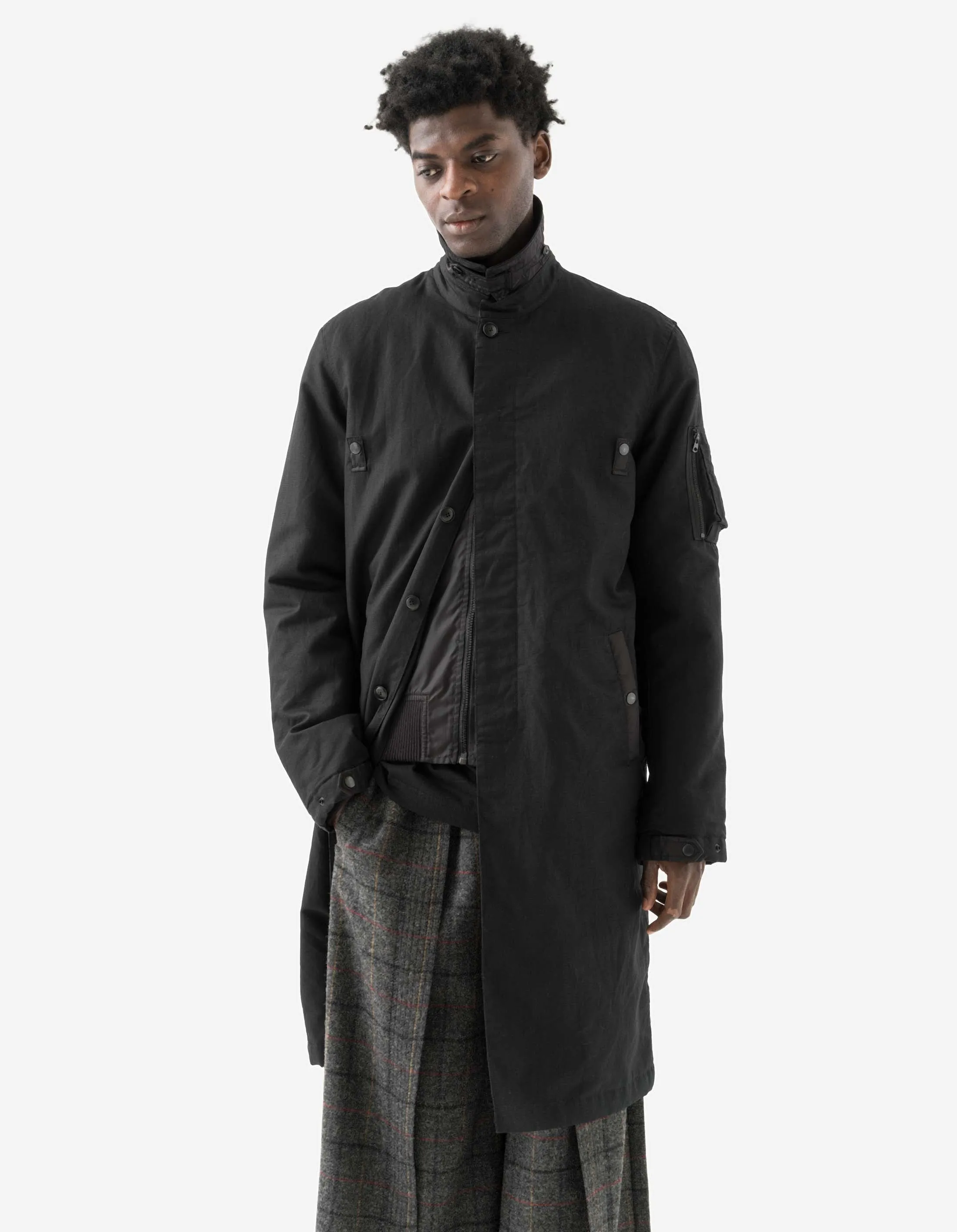 2210 Linear Snow Dragon Embroidered MA Mac Coat Black sold by Maharishi product image thumbnail 2