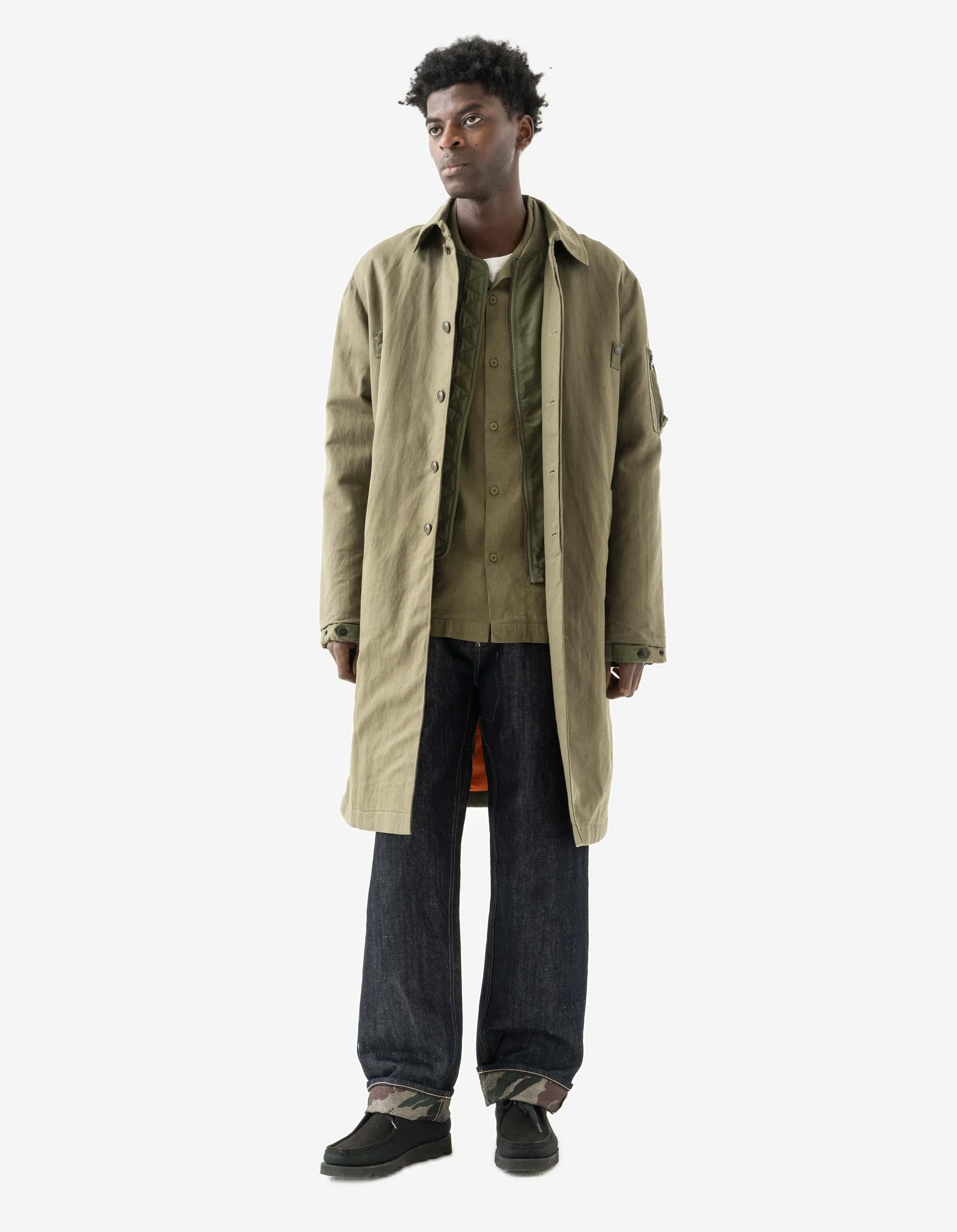 2210 Linear Snow Dragon Embroidered MA Mac Coat Olive OG-107F sold by Maharishi product image thumbnail 4
