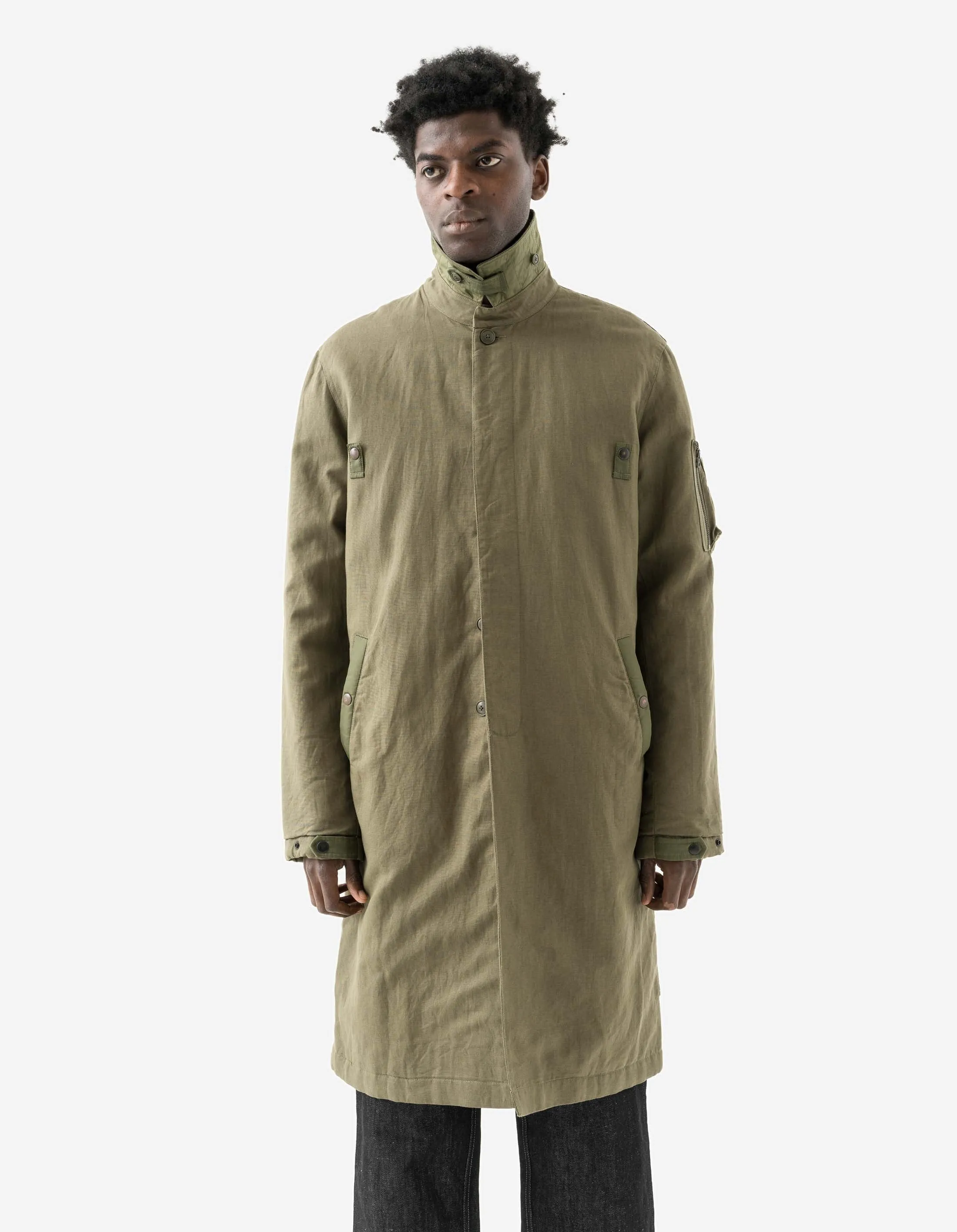 2210 Linear Snow Dragon Embroidered MA Mac Coat Olive OG-107F sold by Maharishi product image thumbnail 2