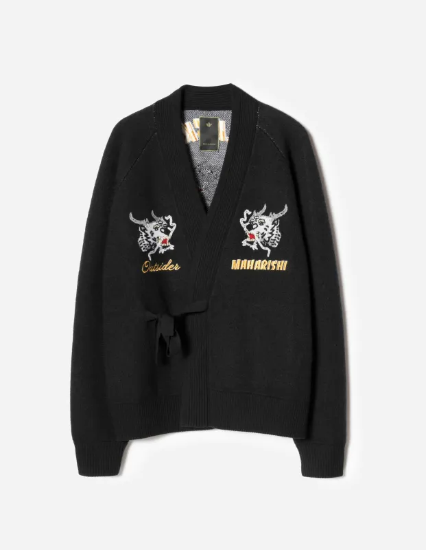 2203 Maharishi Knitted Tour Kimono Black sold by Maharishi