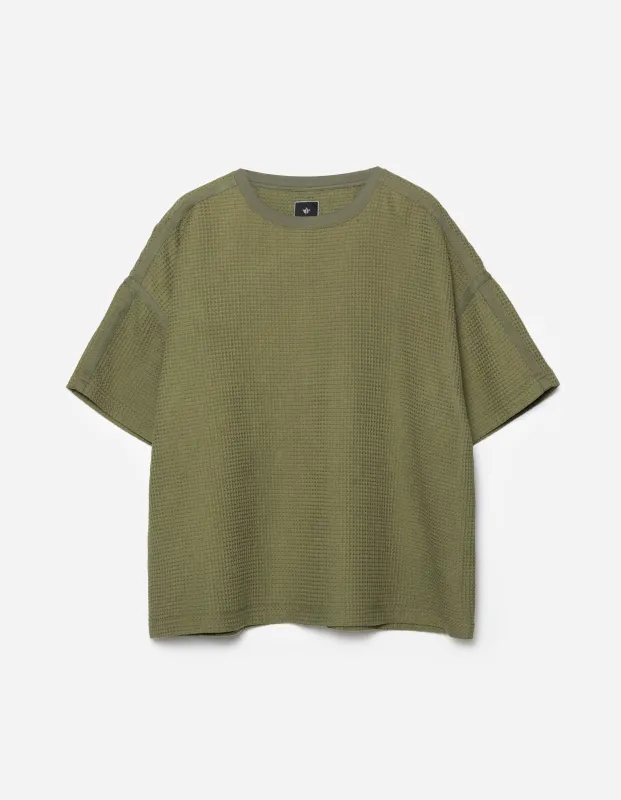 7127 Waffle Kimono T-Shirt Olive OG-107F made by Maharishi