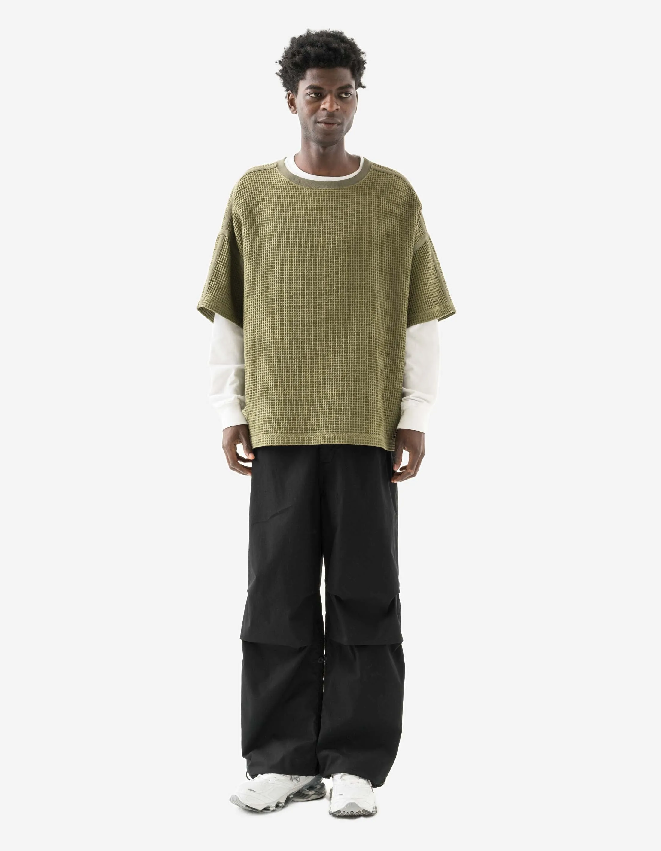 7127 Waffle Kimono T-Shirt Olive OG-107F sold by Maharishi product image thumbnail 3
