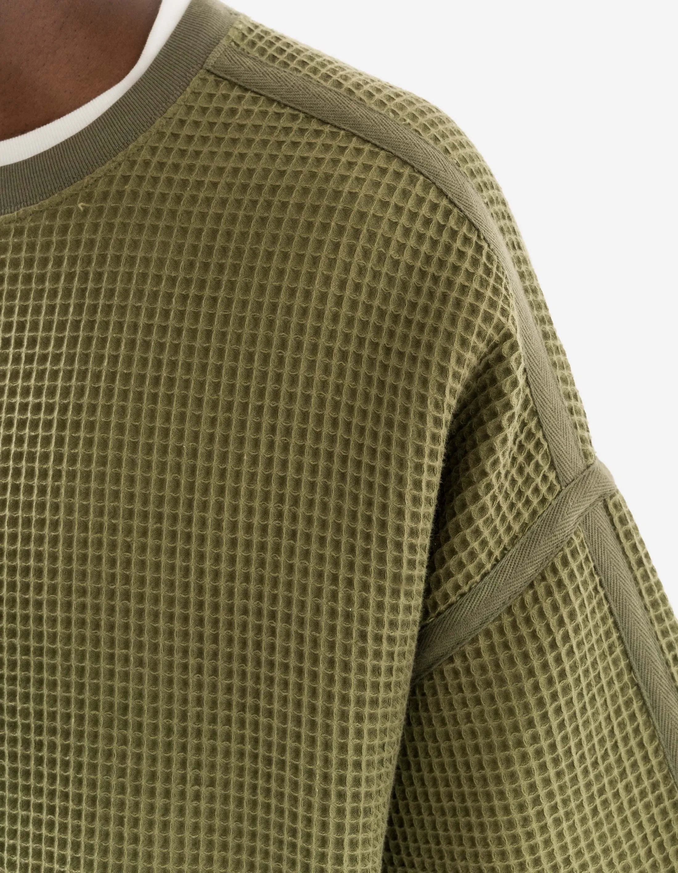 7127 Waffle Kimono T-Shirt Olive OG-107F sold by Maharishi product image thumbnail 4