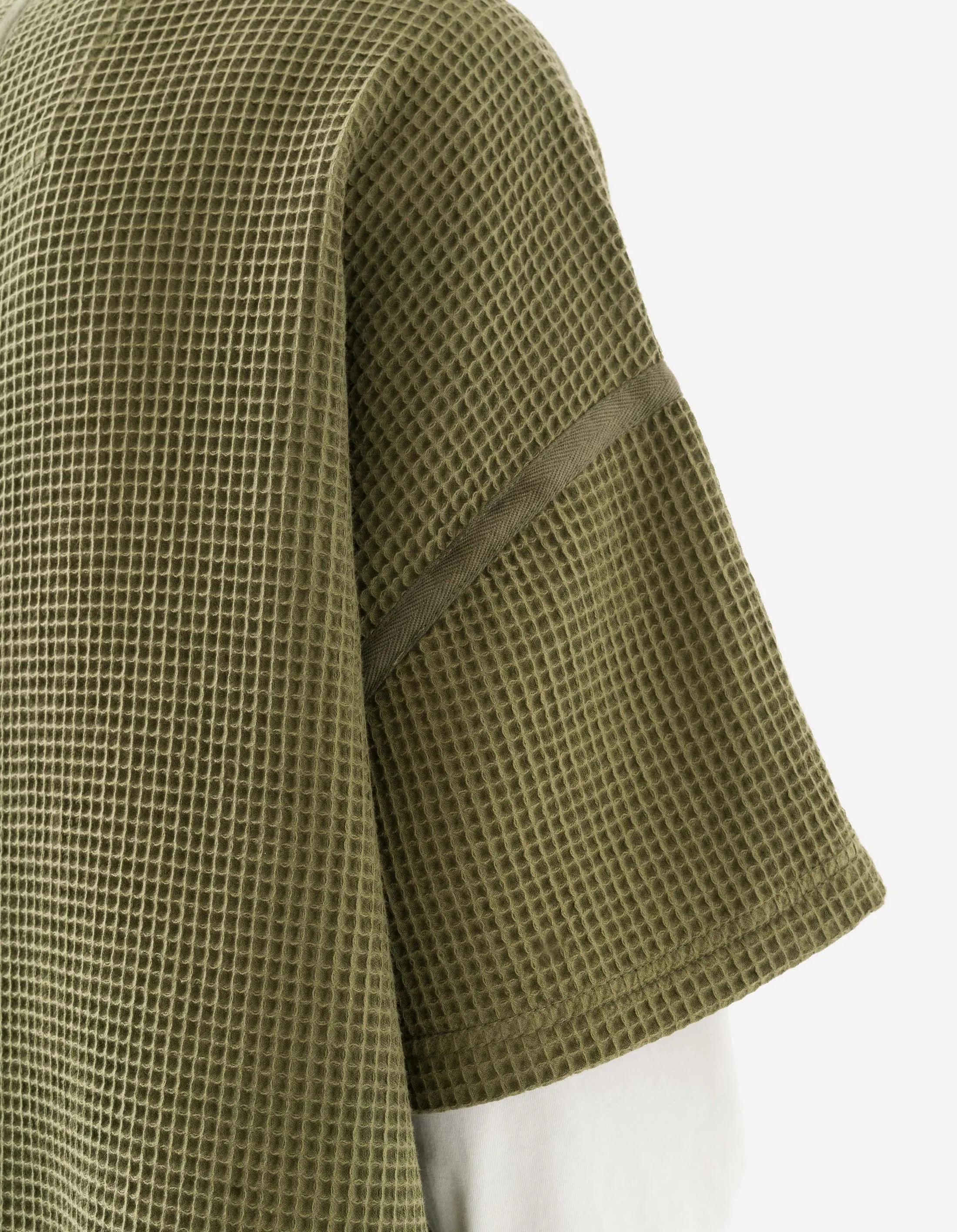 7127 Waffle Kimono T-Shirt Olive OG-107F sold by Maharishi product image thumbnail 5