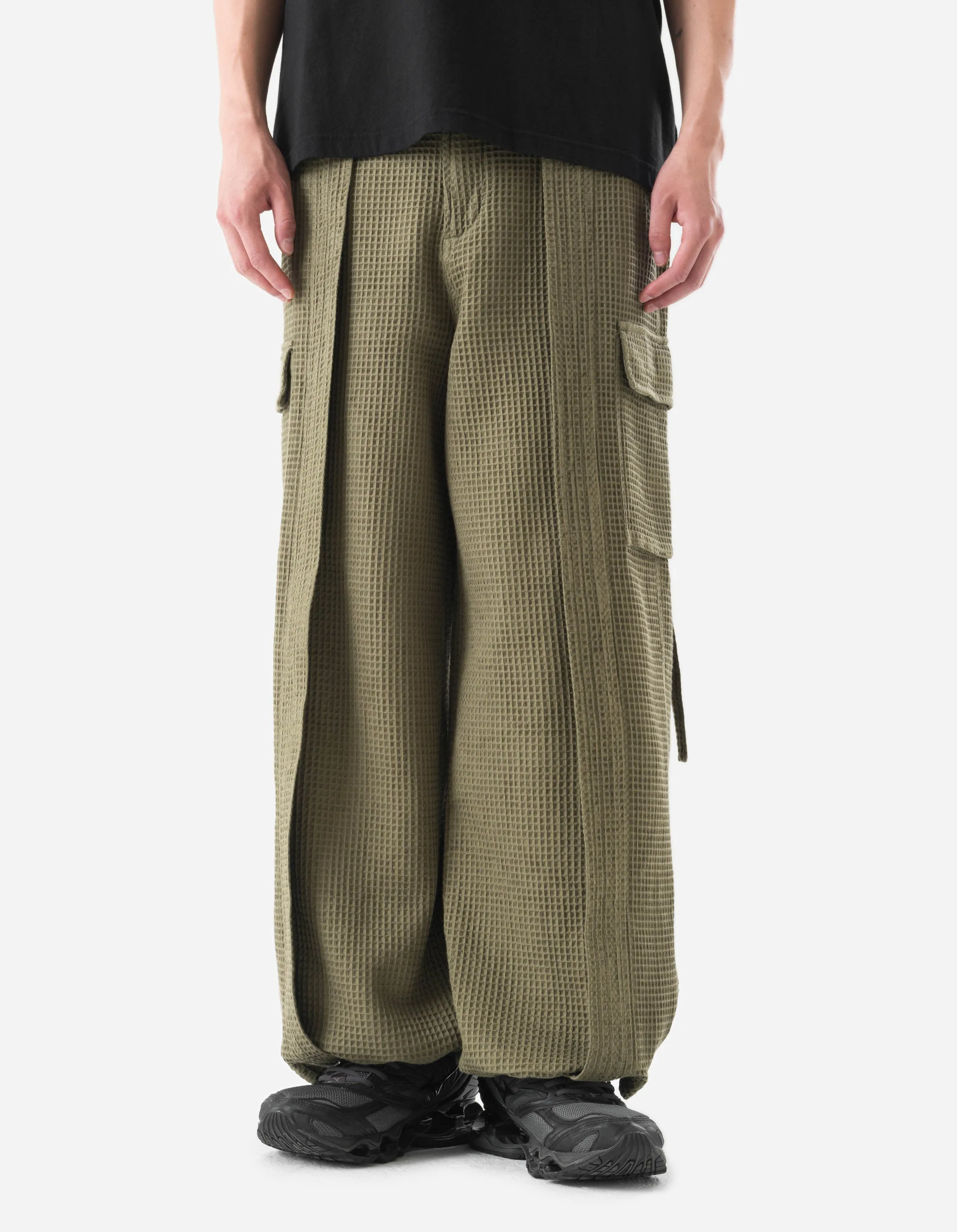 6203 Waffle Hakama Pants Olive sold by Maharishi product image thumbnail 3