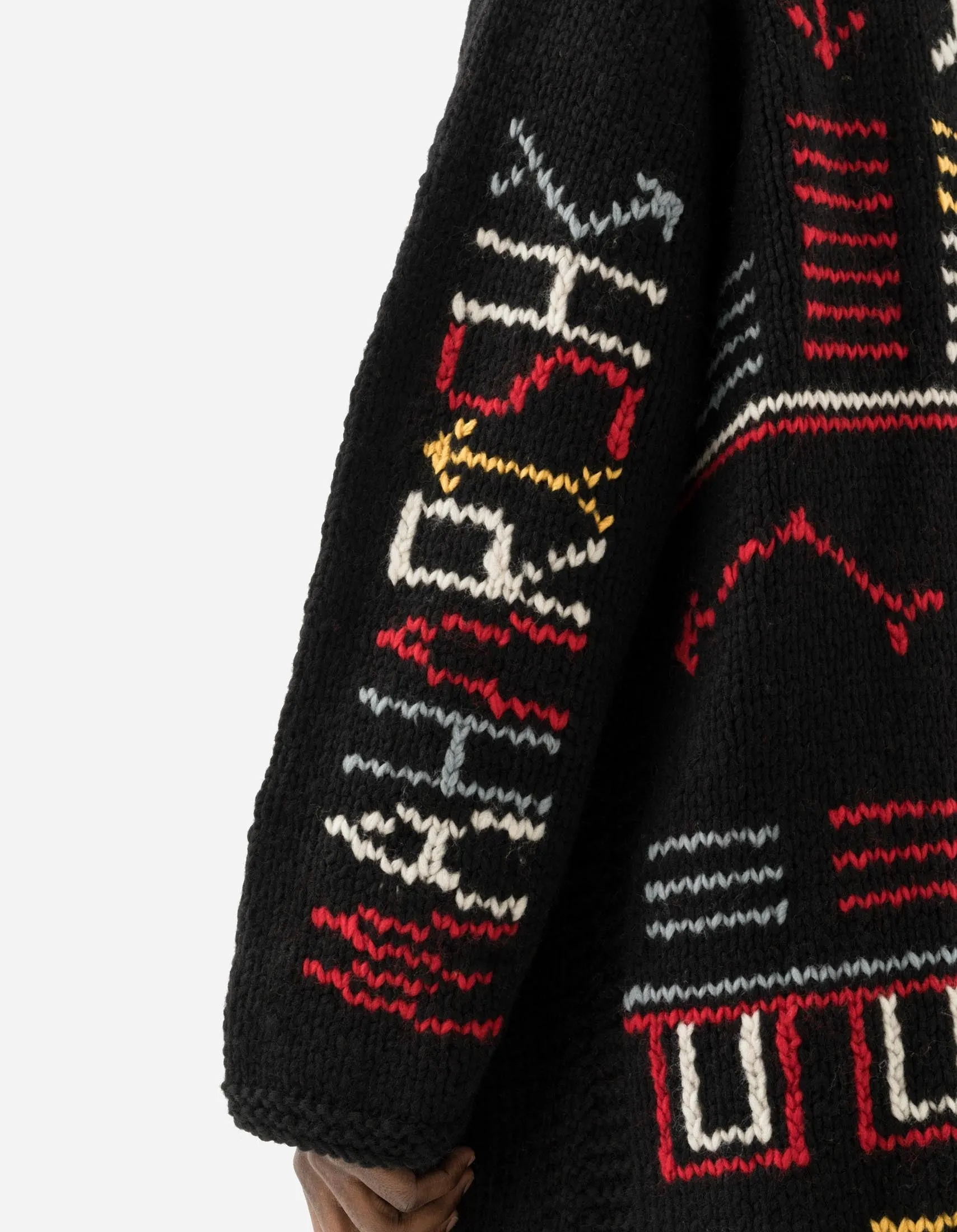 2217 Kanata Hand Knitted Cardigan Black sold by Maharishi product image thumbnail 3