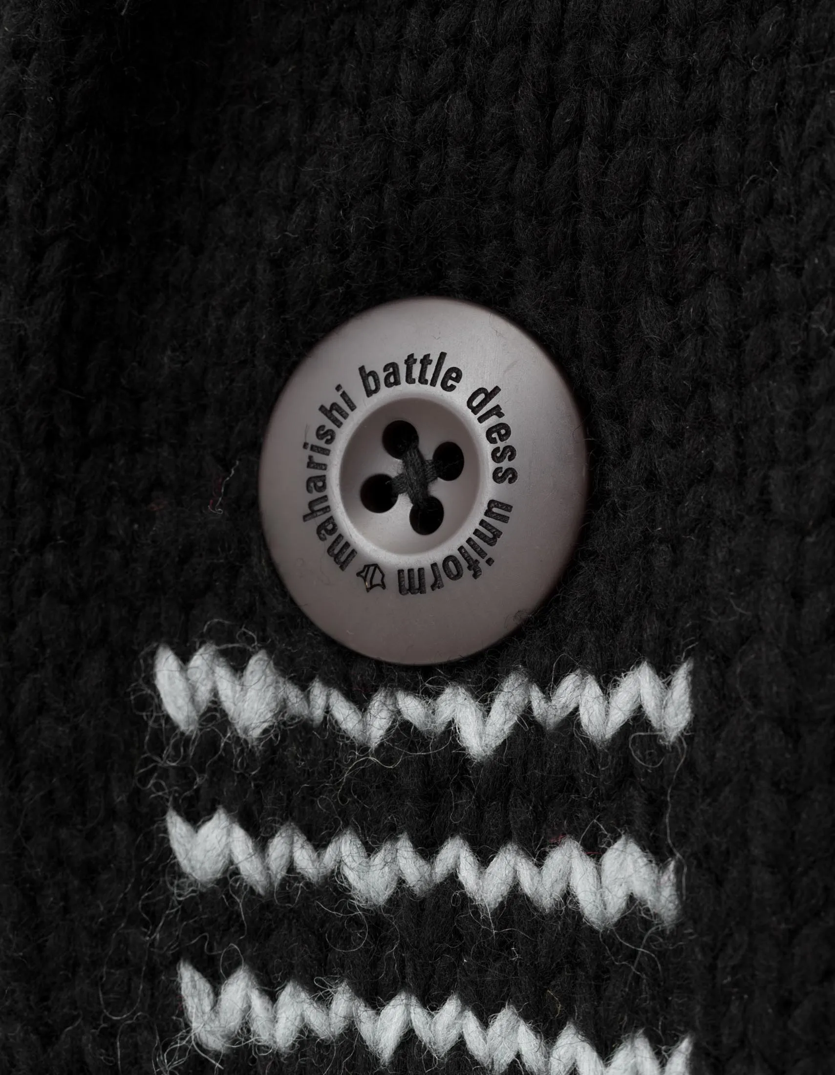 2217 Kanata Hand Knitted Cardigan Black sold by Maharishi product image thumbnail 5