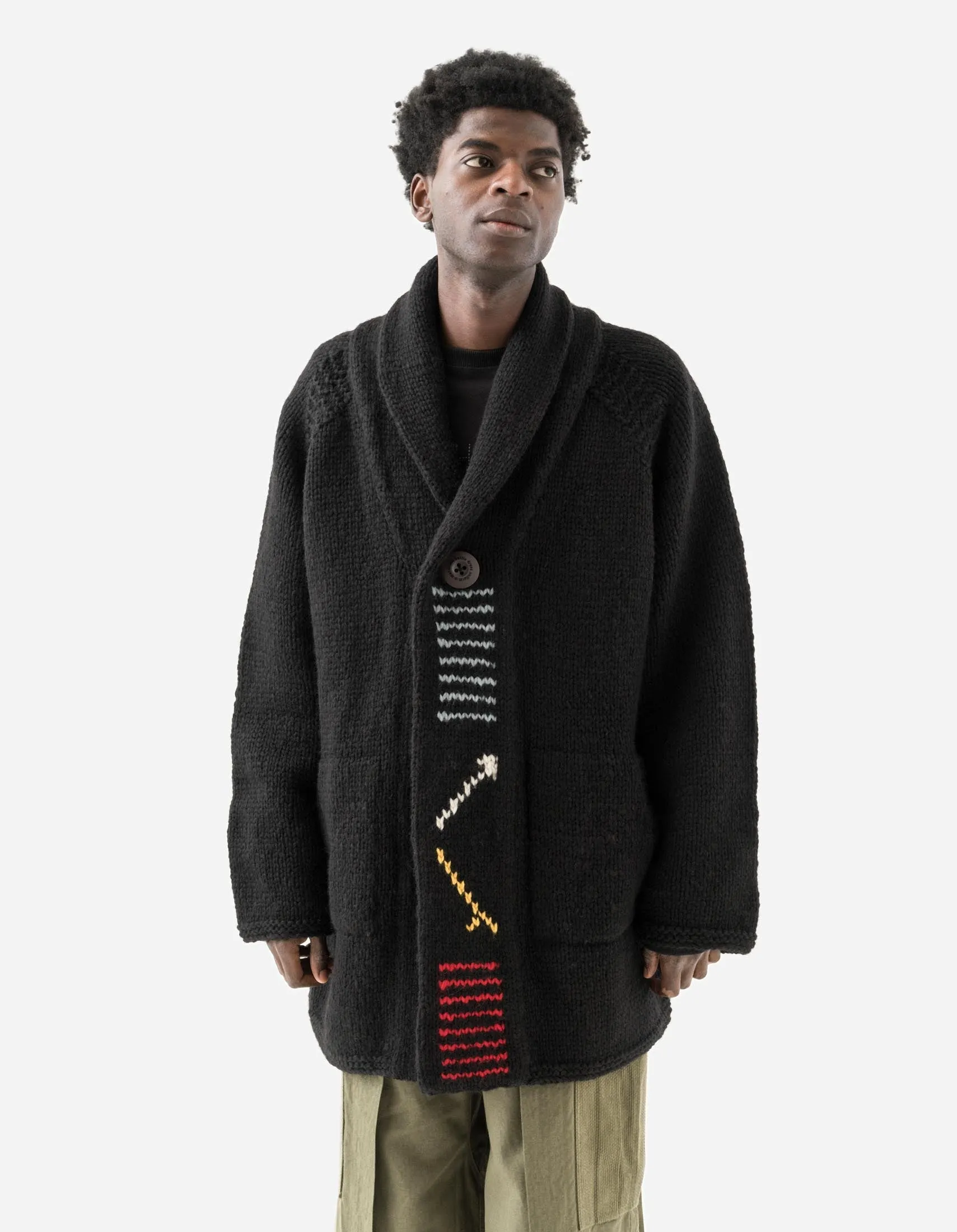 2217 Kanata Hand Knitted Cardigan Black sold by Maharishi product image thumbnail 2