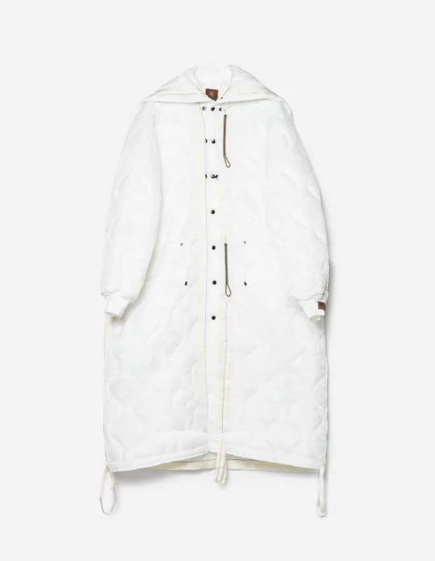 1598 Upcycled U.S. Army Inspector Parka White made by Maharishi