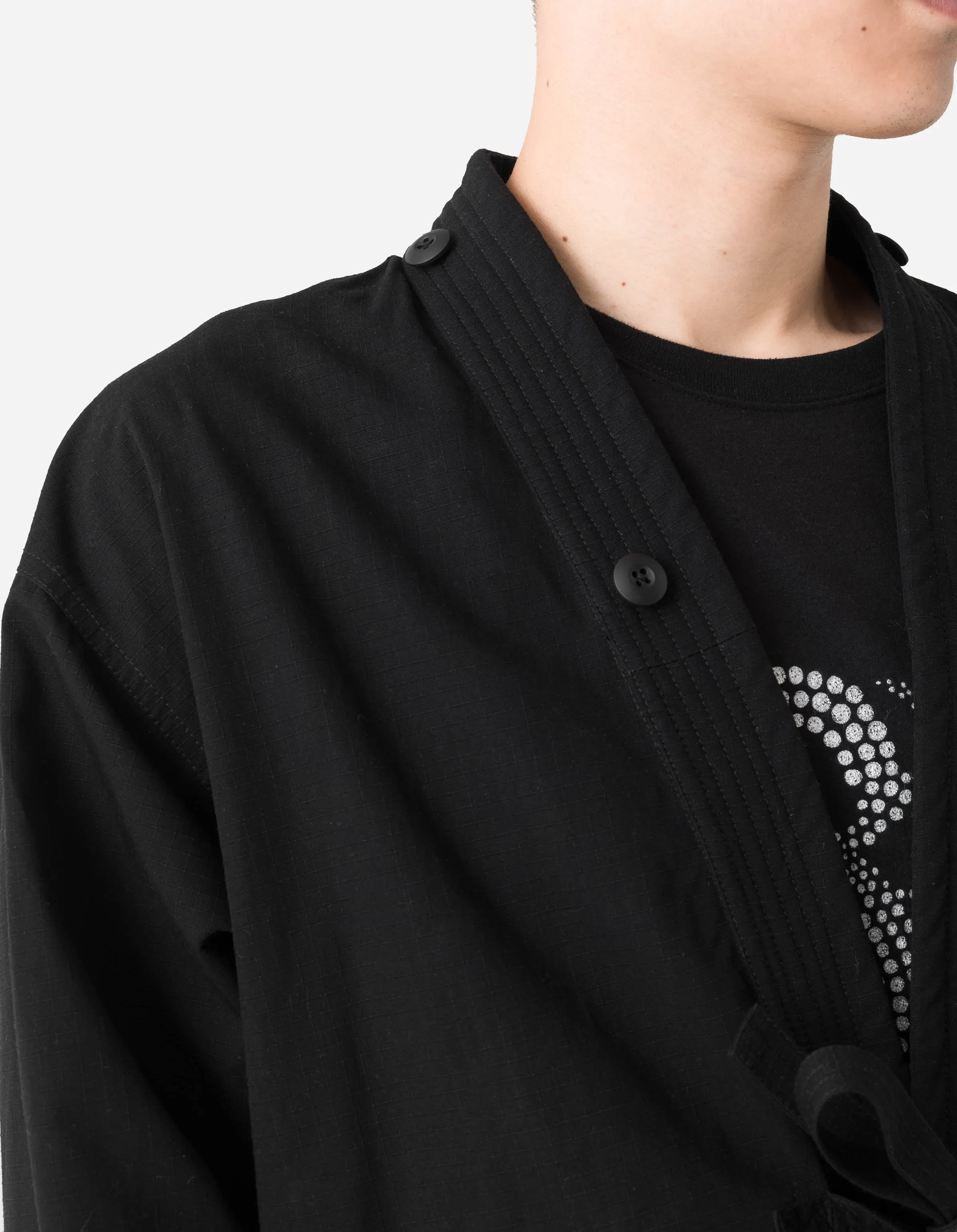 6123 Fubuki Dragon Embroidered Kimono Parka Black sold by Maharishi product image thumbnail 4