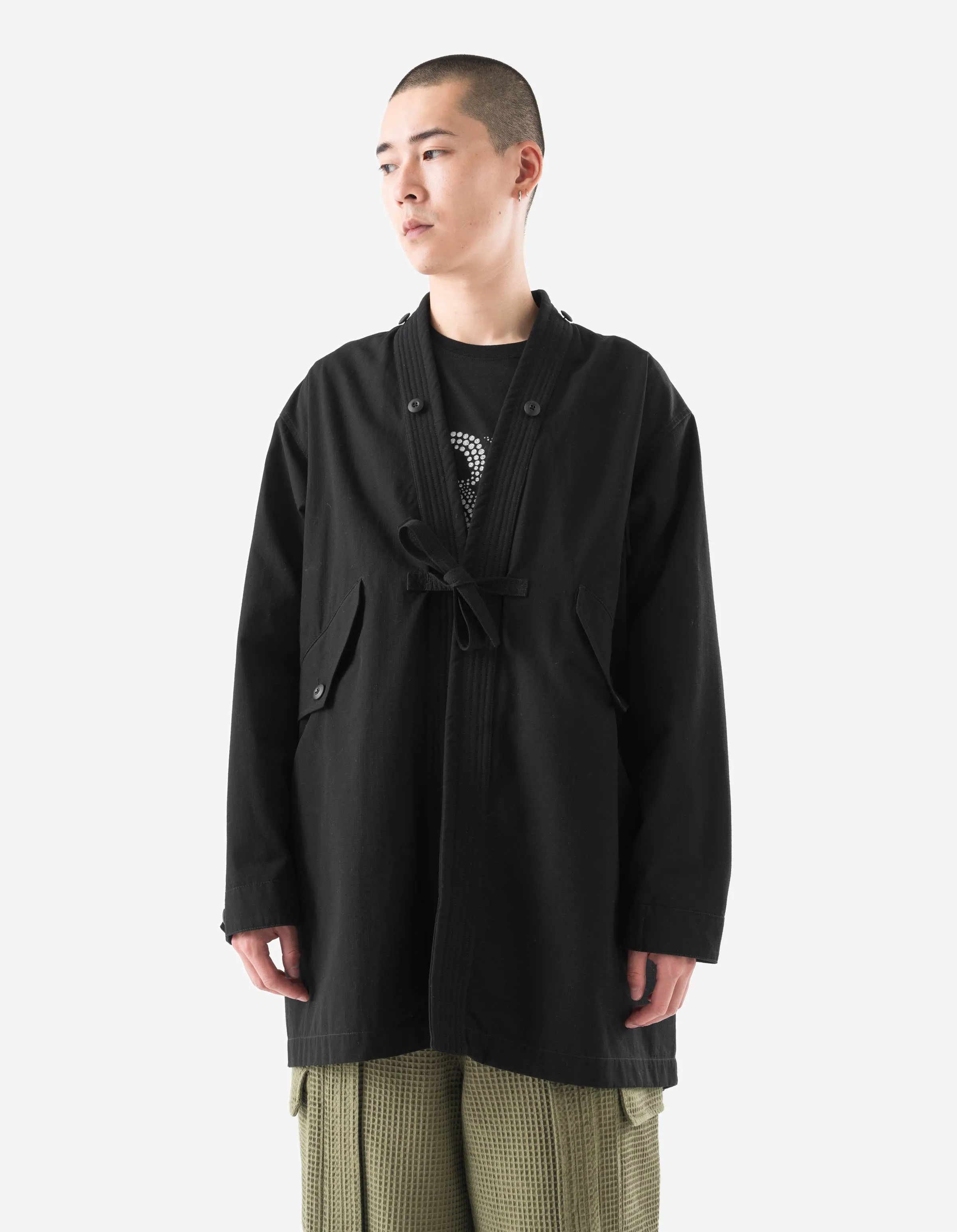 6123 Fubuki Dragon Embroidered Kimono Parka Black sold by Maharishi product image thumbnail 3