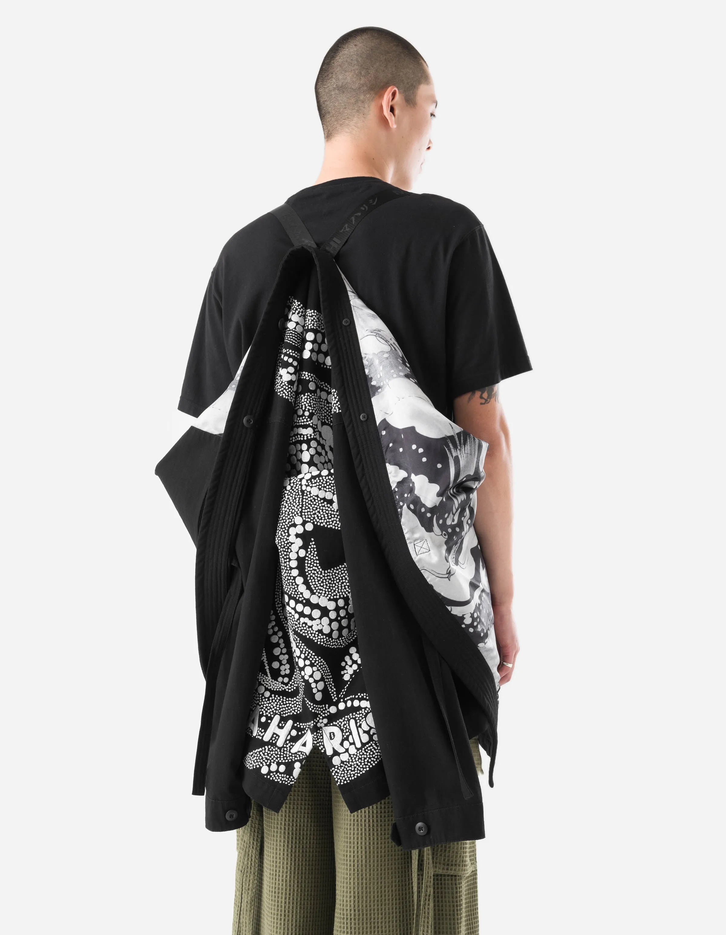 6123 Fubuki Dragon Embroidered Kimono Parka Black sold by Maharishi product image thumbnail 5