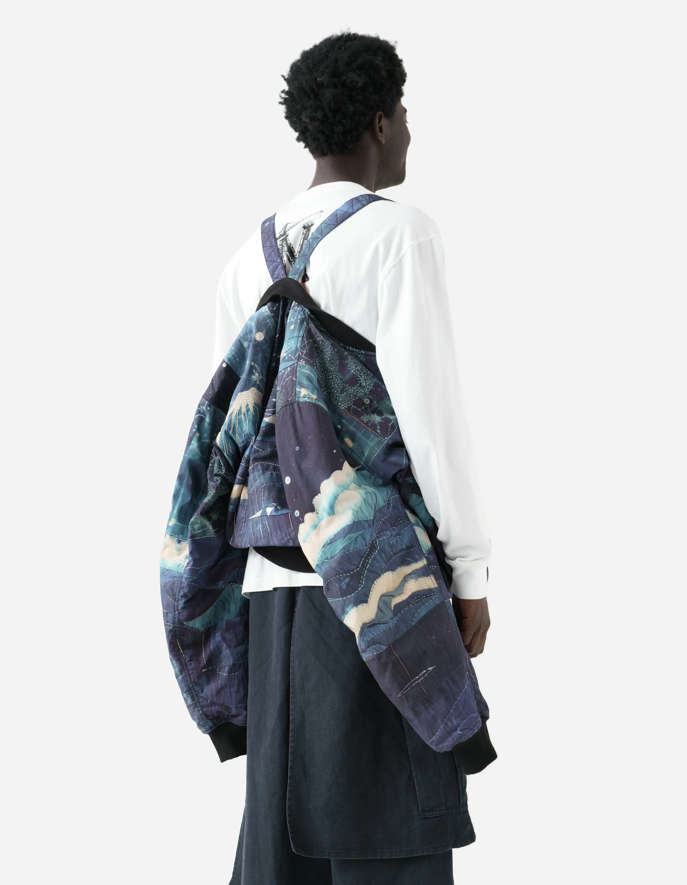 6227 Boro Crane Monk MA1 Embroidered Jacket Indigo sold by Maharishi product image thumbnail 4