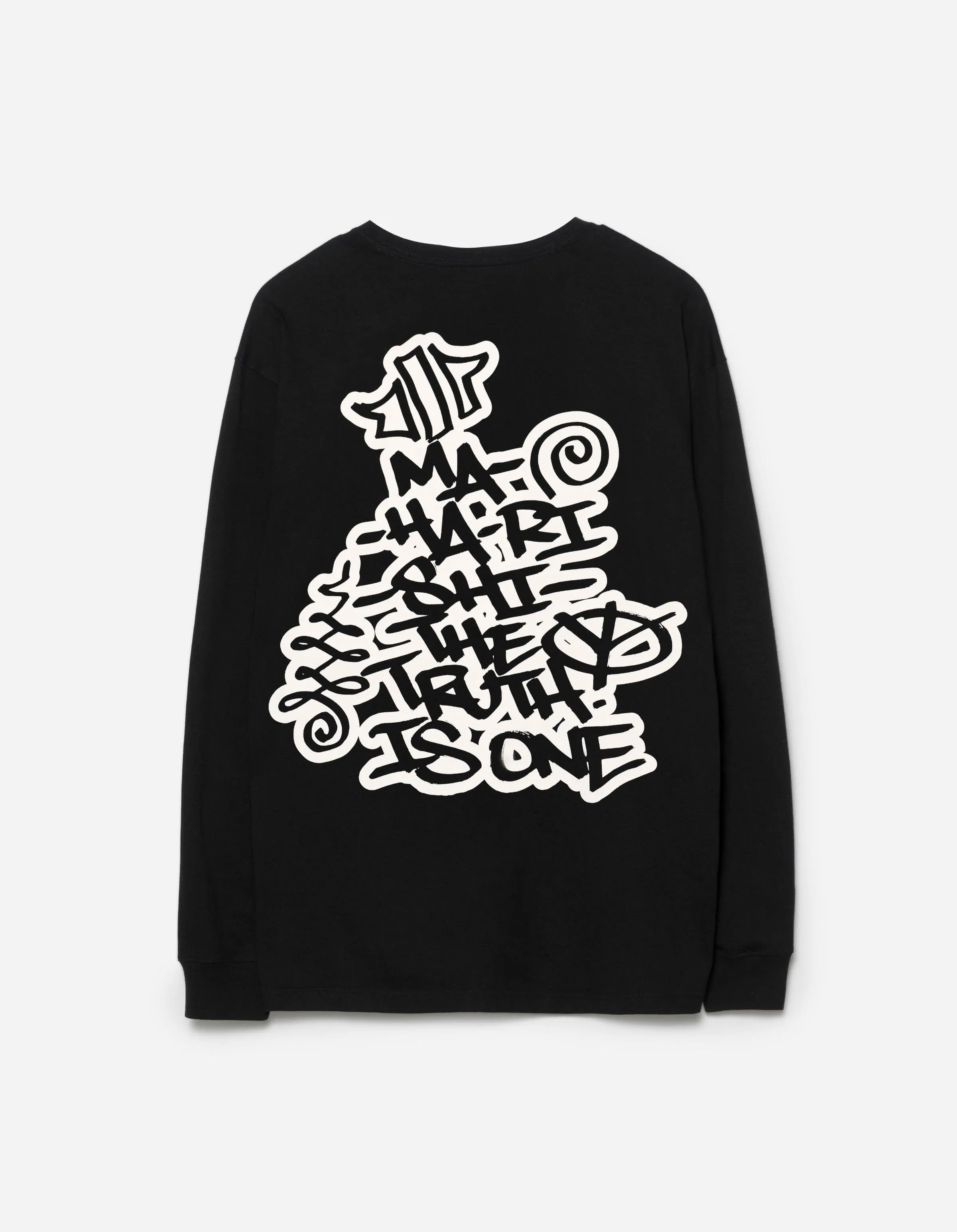2202 Swirling Snowflake L/S T-Shirt Black sold by Maharishi