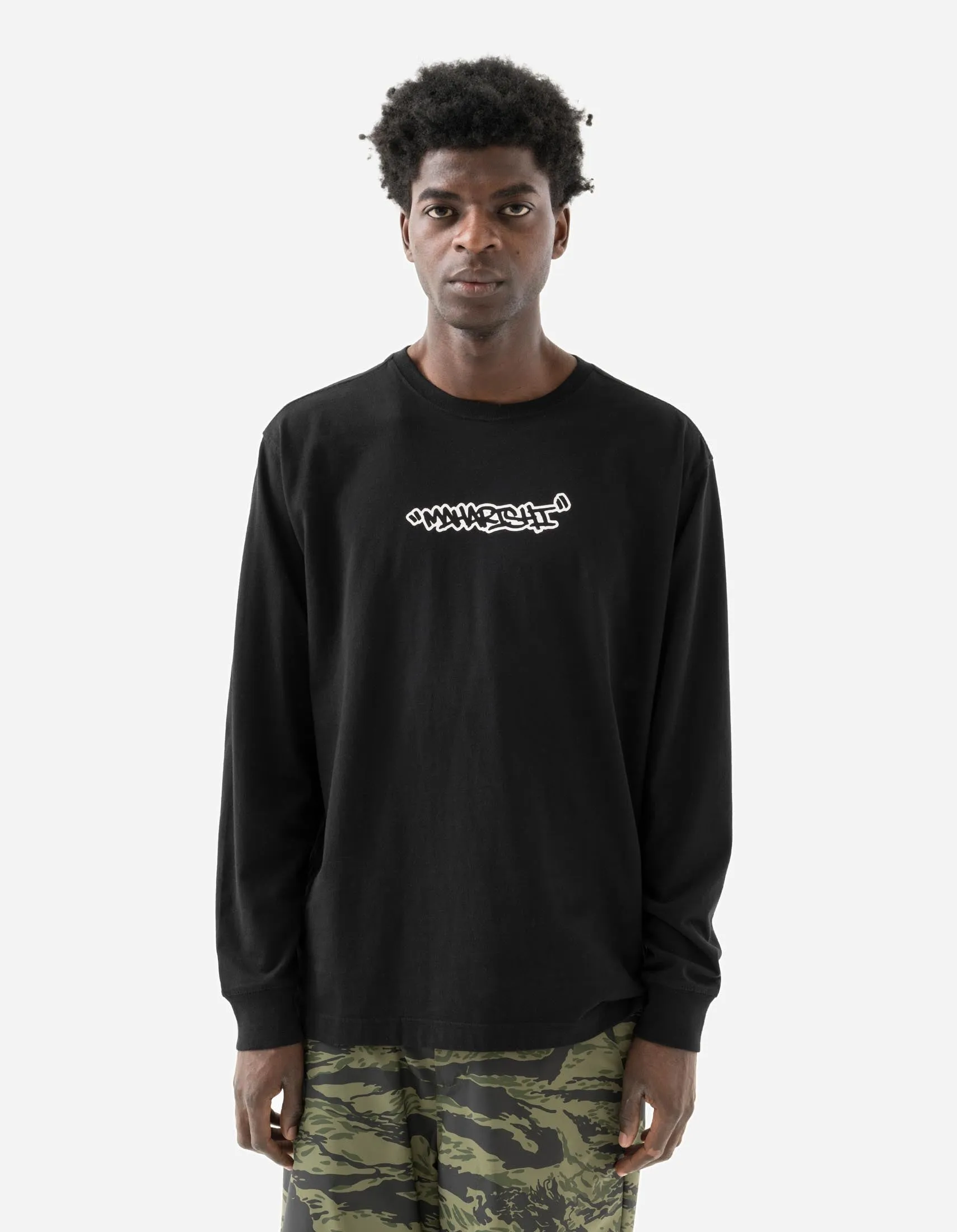 2202 Swirling Snowflake L/S T-Shirt Black sold by Maharishi product image thumbnail 2