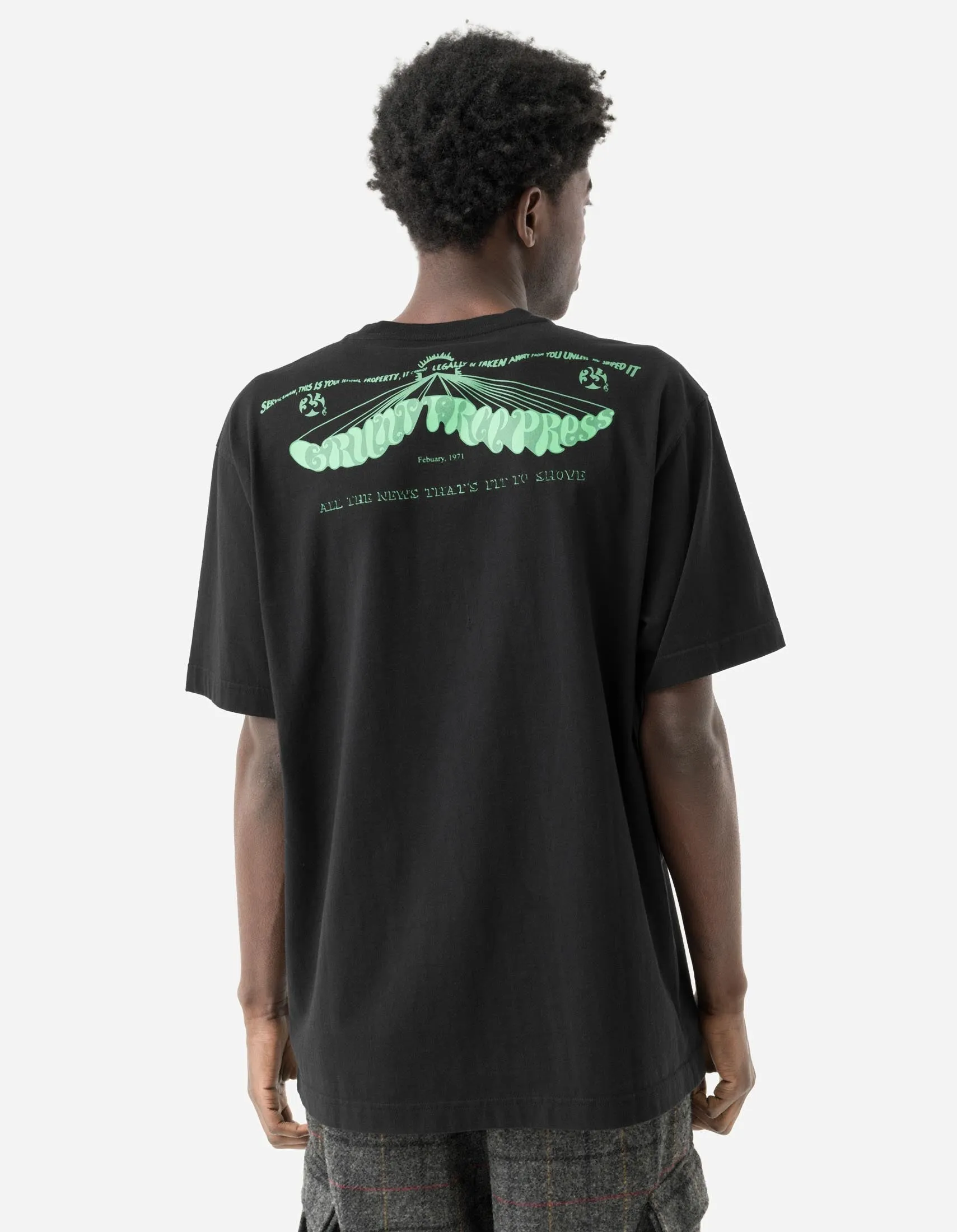 2204 Grunt Free Press S/S T-Shirt Black sold by Maharishi product image thumbnail 3