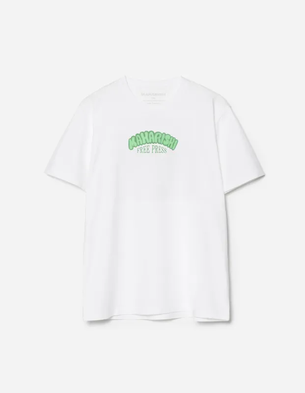 2204 Grunt Free Press S/S T-Shirt White sold by Maharishi
