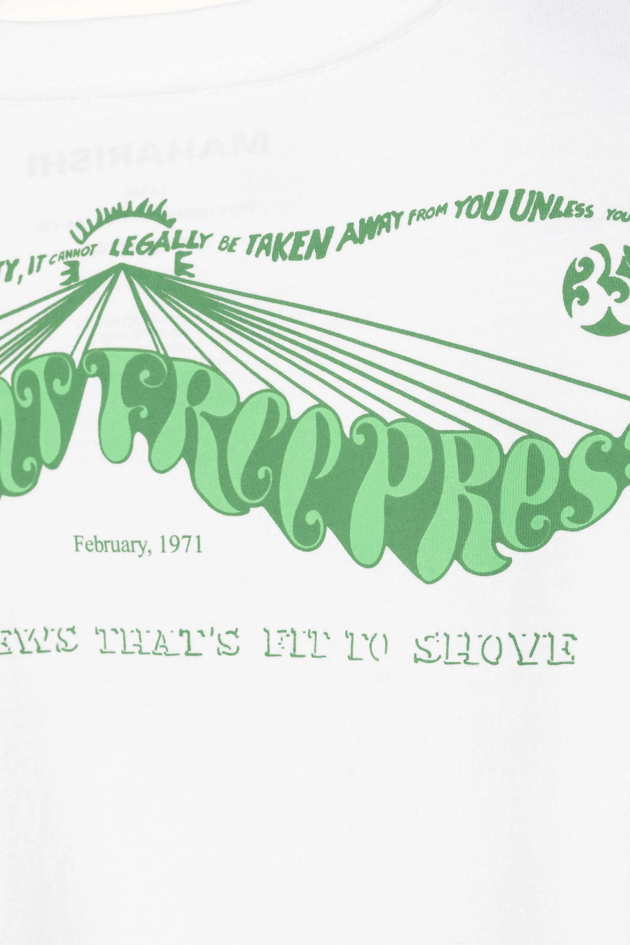 2204 Grunt Free Press S/S T-Shirt White sold by Maharishi product image thumbnail 5