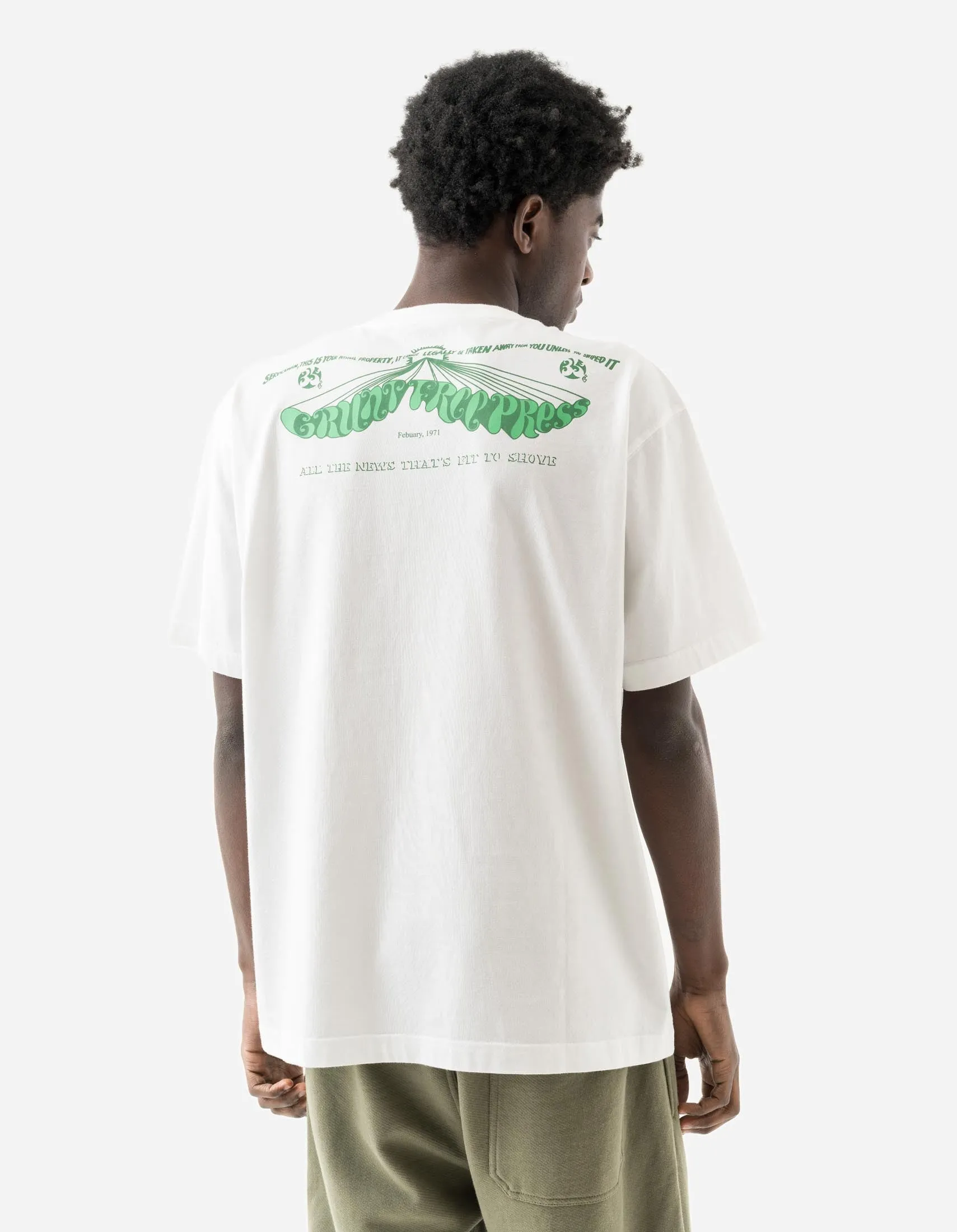 2204 Grunt Free Press S/S T-Shirt White sold by Maharishi product image thumbnail 4