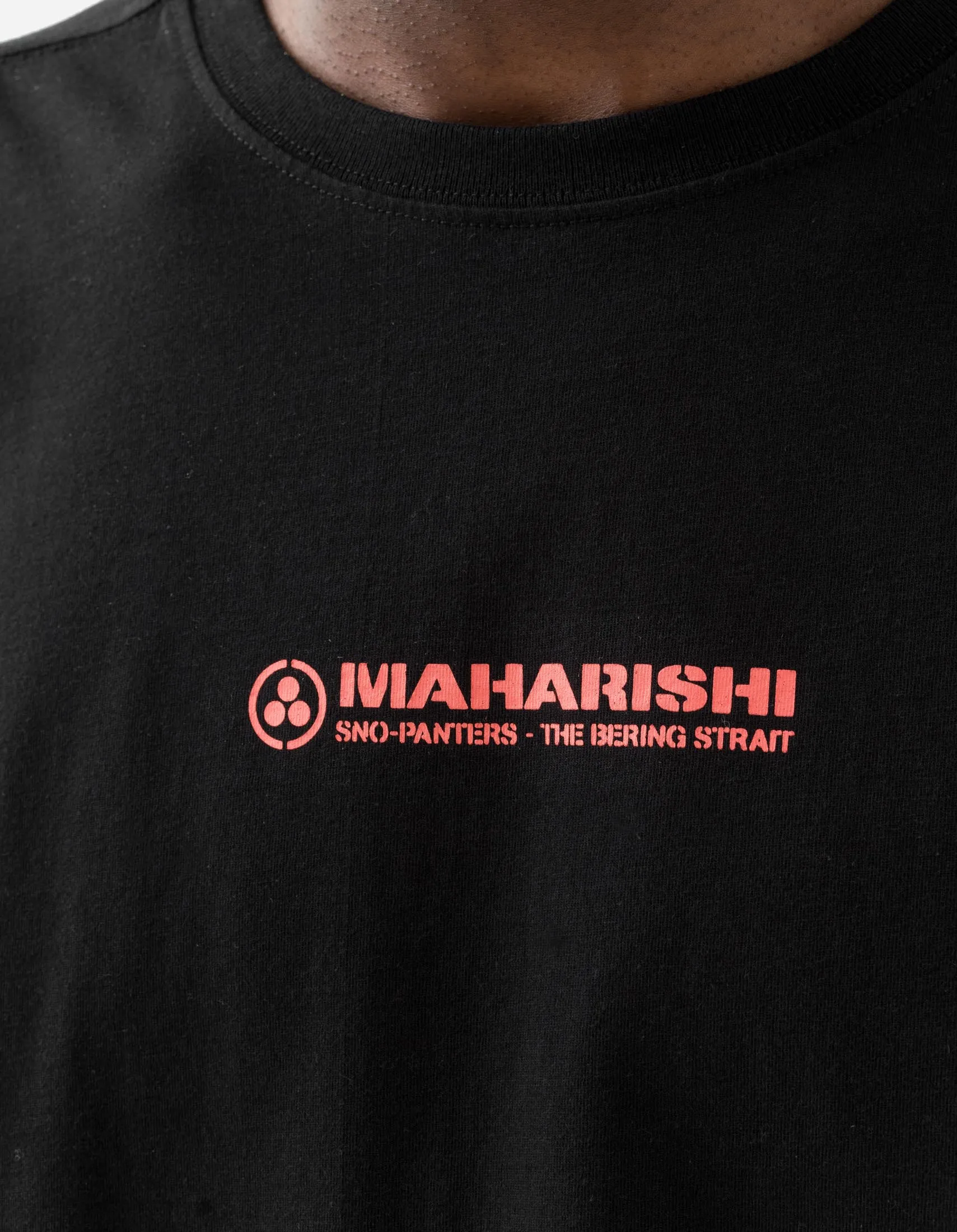 2201 Sno Panters Snowboard S/S T-Shirt Black sold by Maharishi product image thumbnail 3
