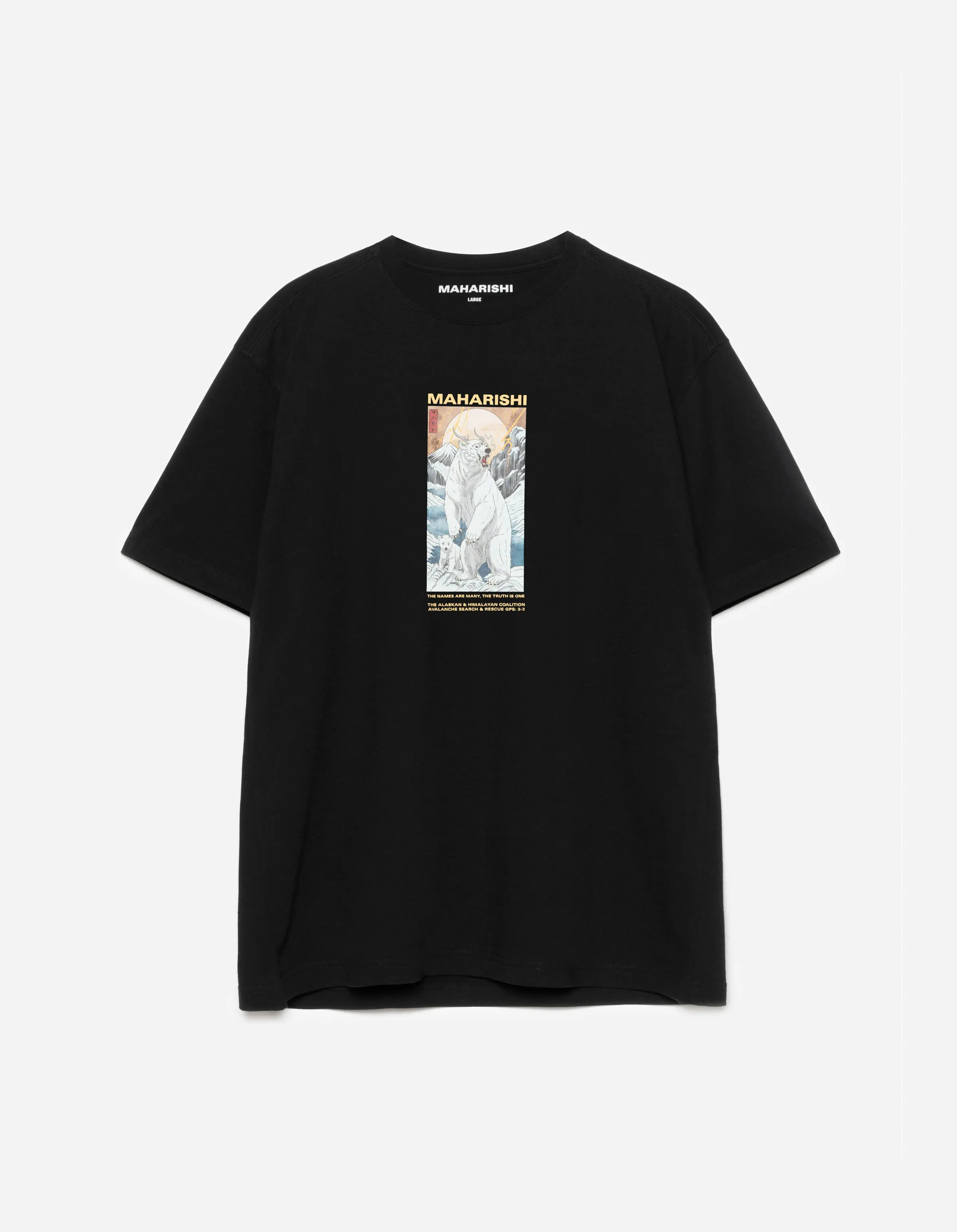 2211 Alaskan Polar Bears S/S T-Shirt Black sold by Maharishi
