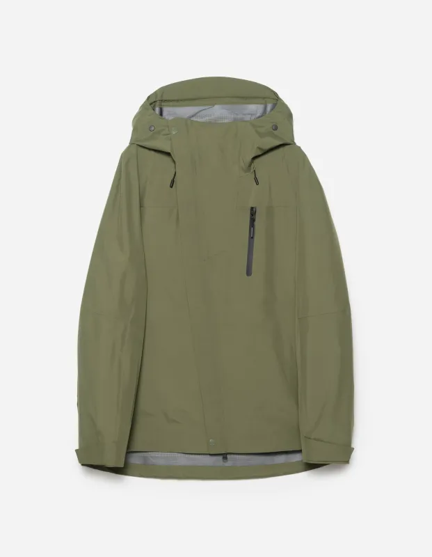 7185 Waterproof 3L Asym Storm Parka Olive OG-107F made by Maharishi