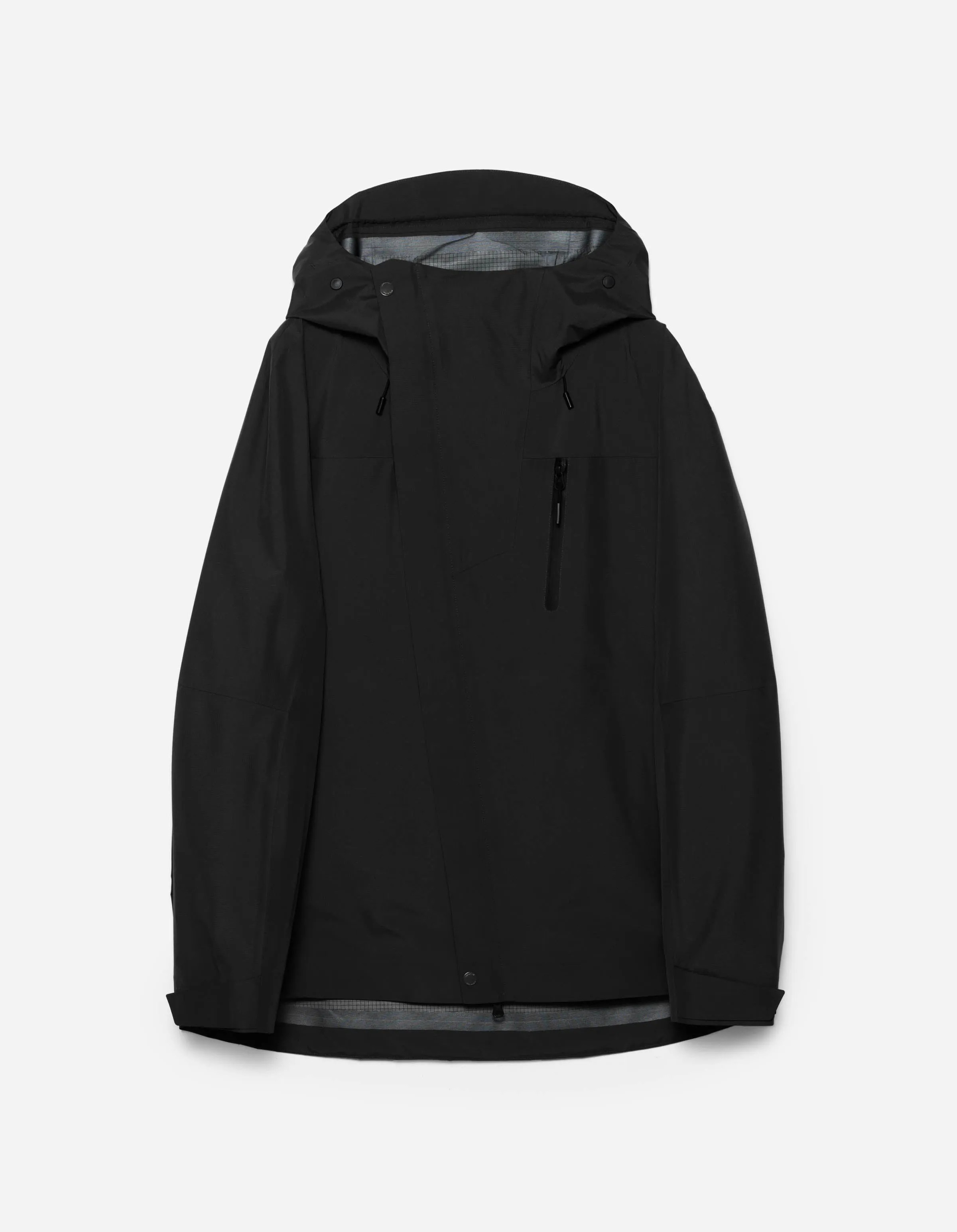 7185 Waterproof 3L Asym Storm Parka Black sold by Maharishi
