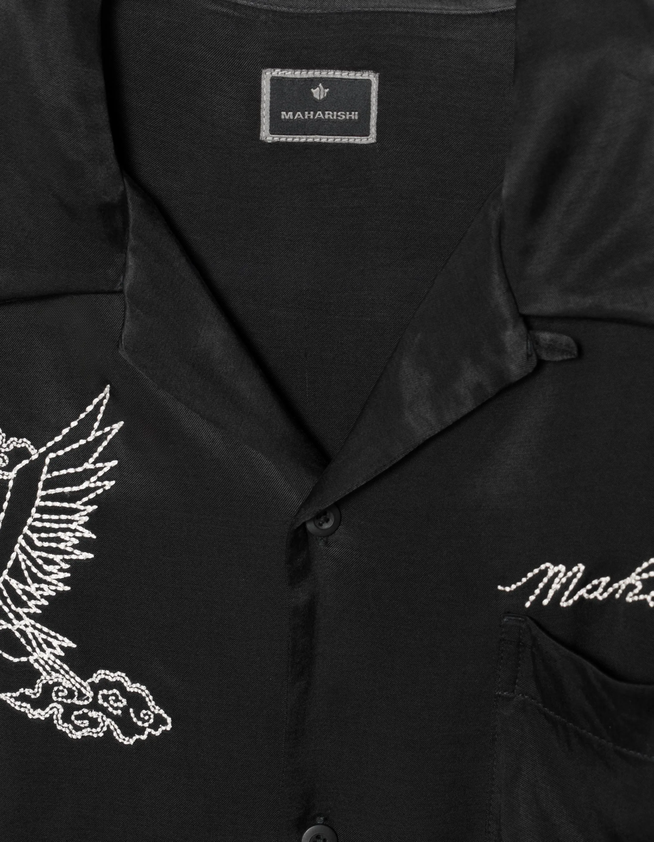 6234 Year of the Crane Shirt Black sold by Maharishi product image thumbnail 4