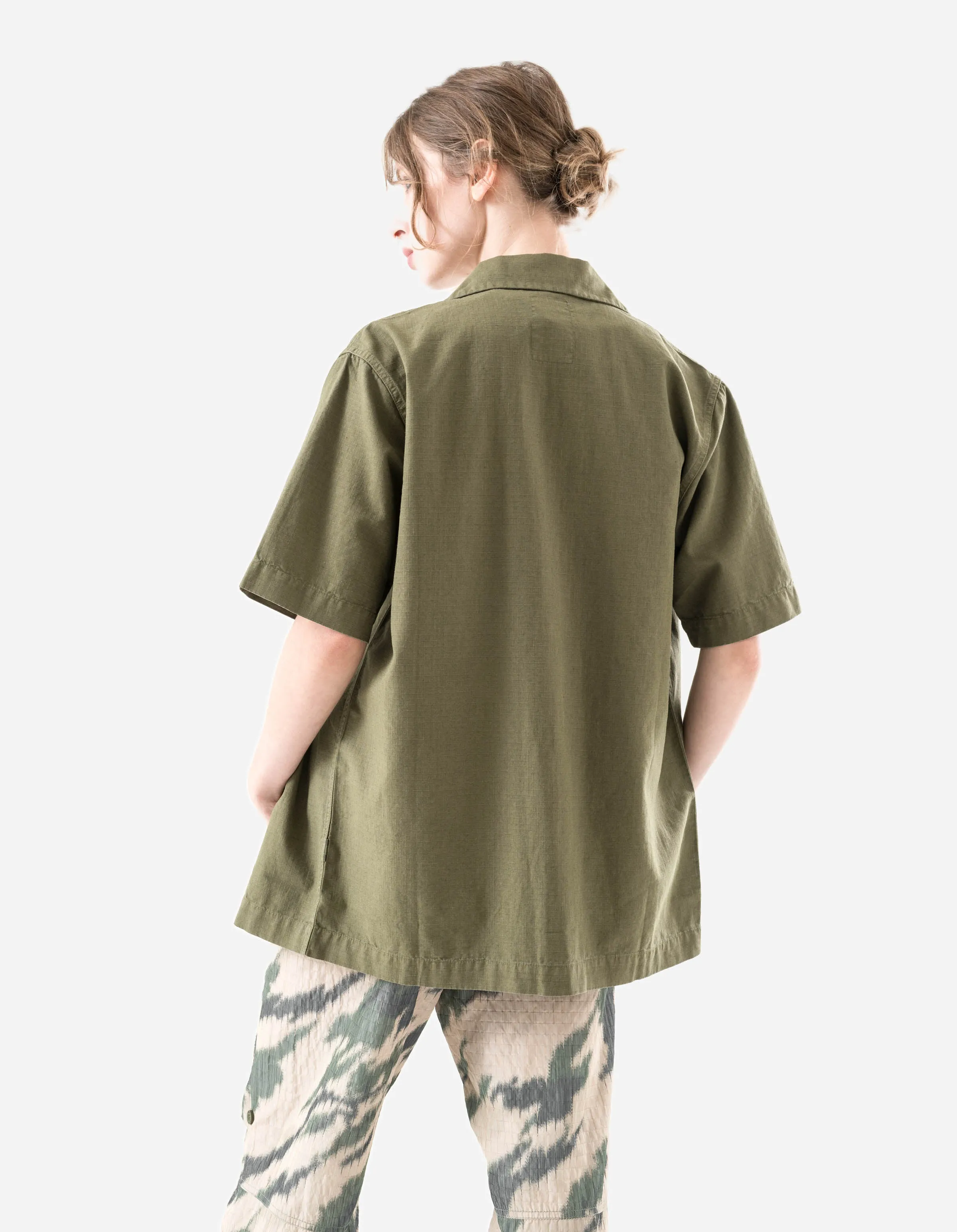 7105 Hemp Camp Collar Shirt Olive OG-107F sold by Maharishi product image thumbnail 3