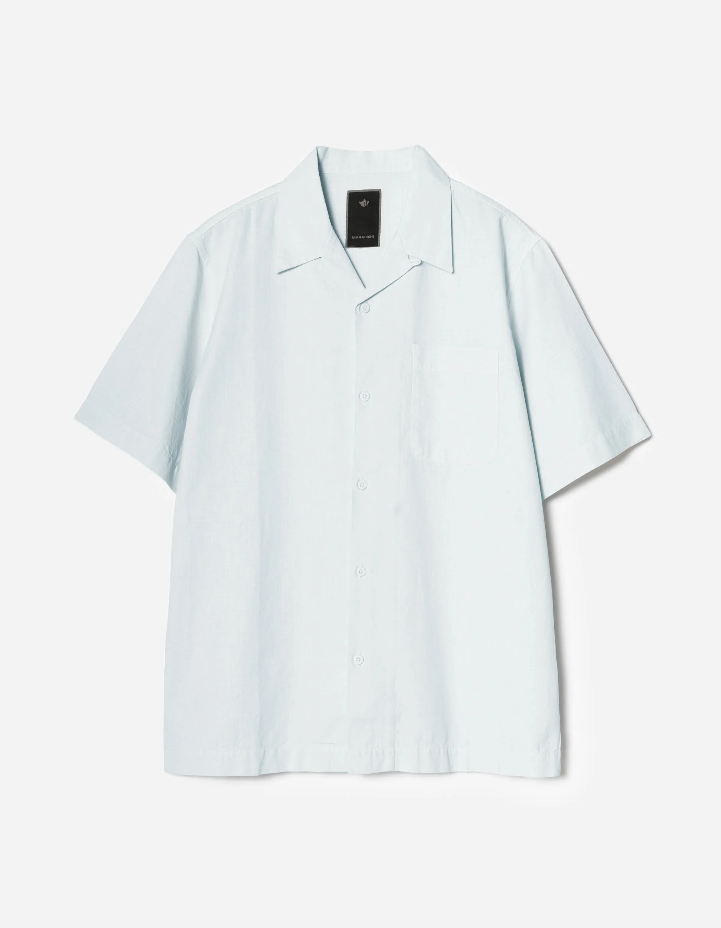 7105 Hemp Camp Collar Shirt Ice Blue sold by Maharishi