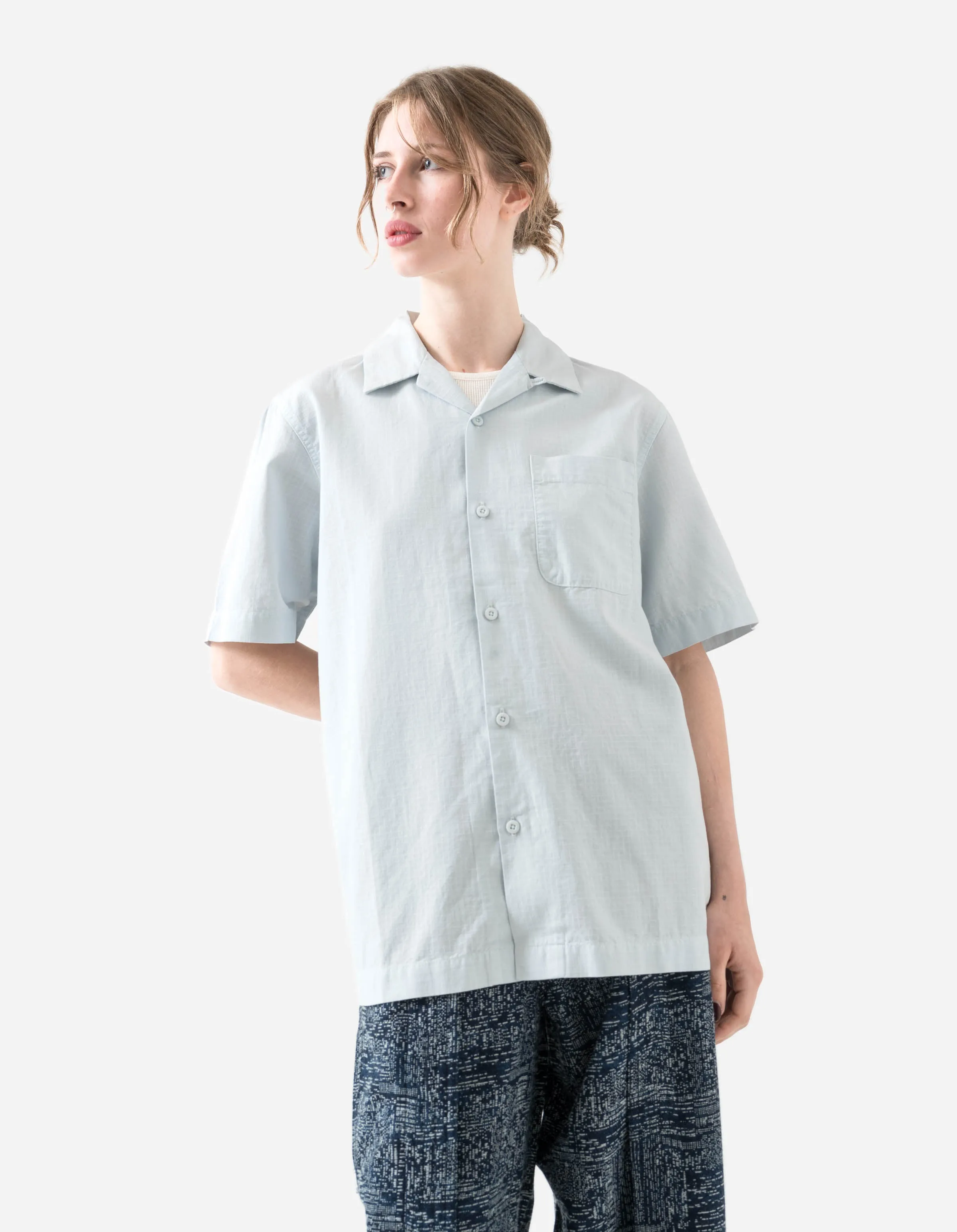 7105 Hemp Camp Collar Shirt Ice Blue sold by Maharishi product image thumbnail 2