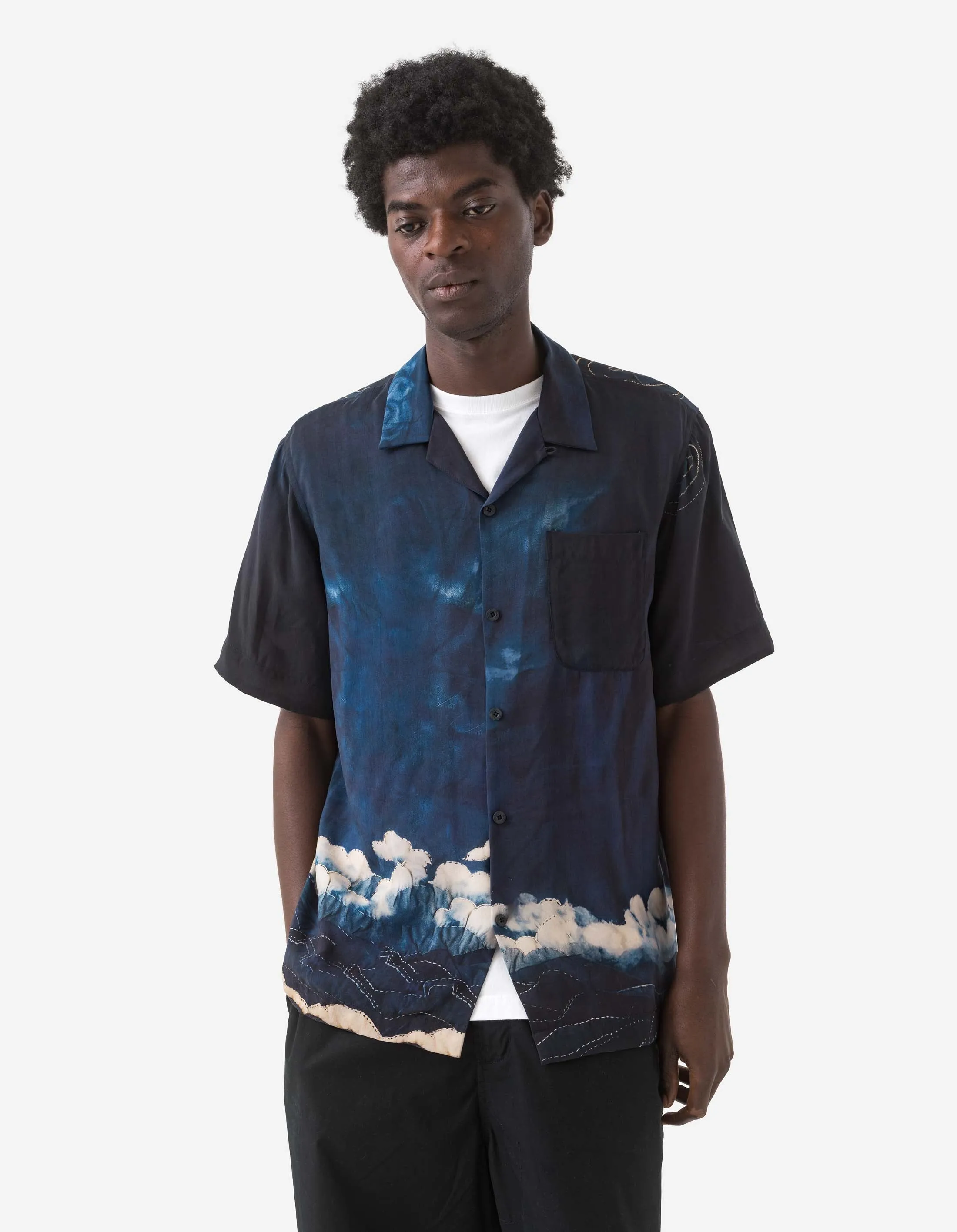 6230 Boro Crane Camp Collar Shirt Indigo sold by Maharishi product image thumbnail 2